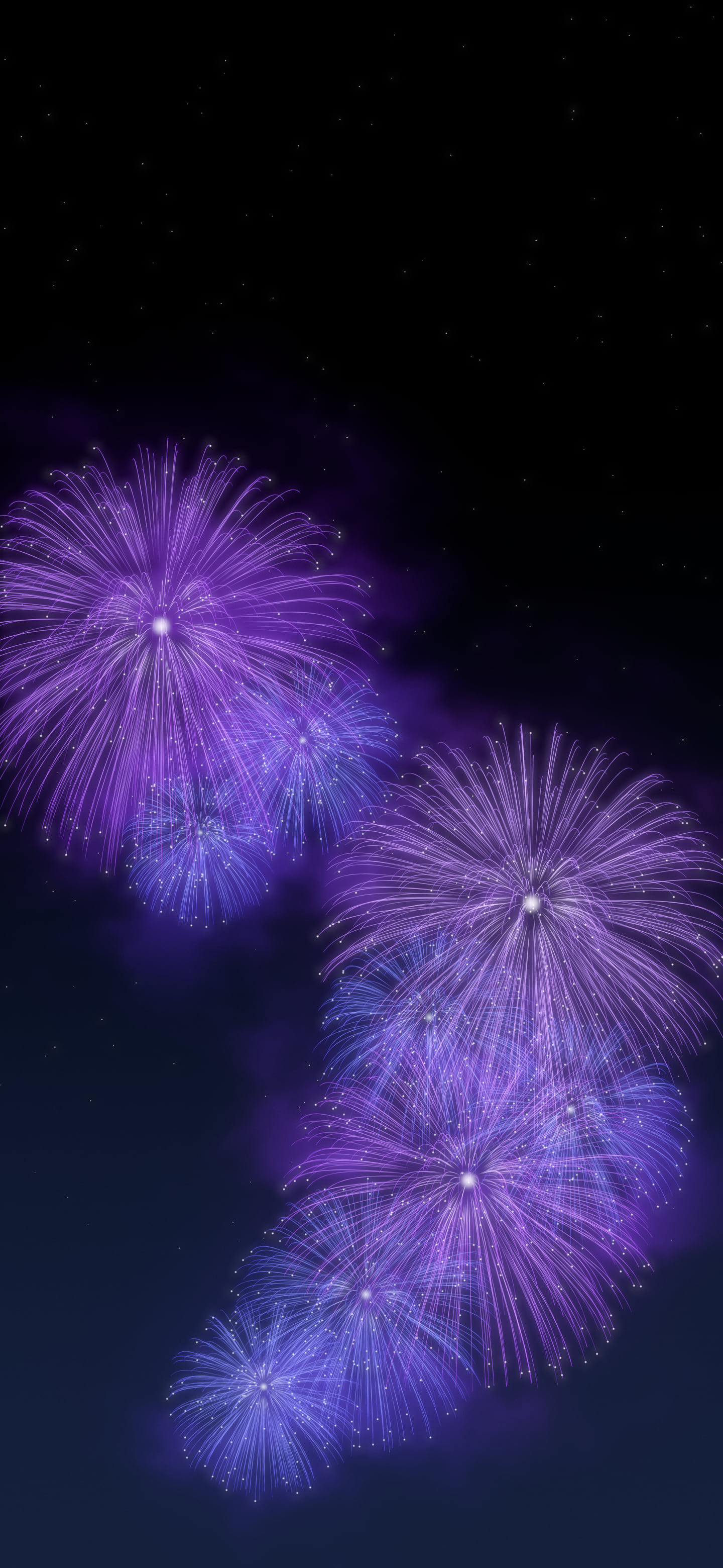 Purple Fireworks Finale wallpaper for iPhone and Android