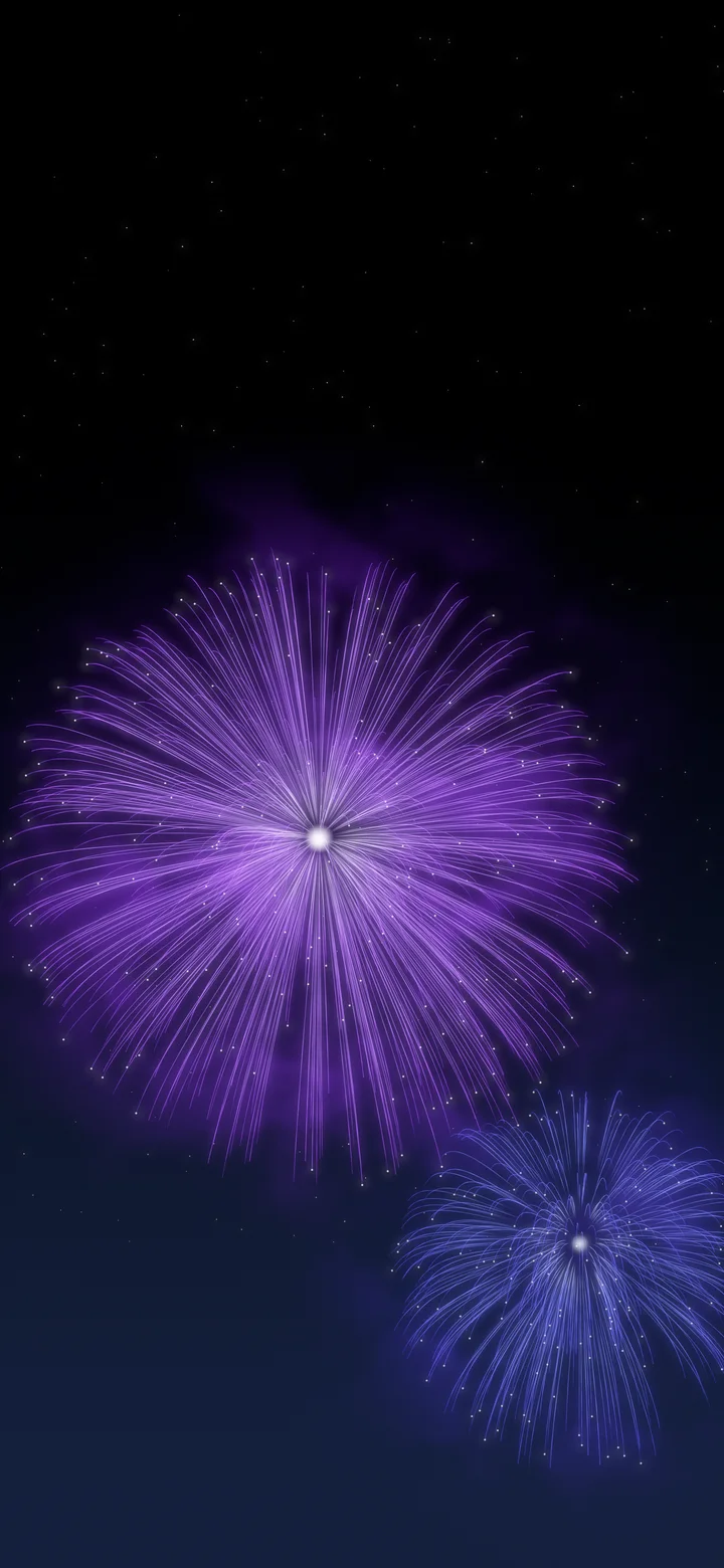 Purple Fireworks wallpaper for iPhone and Android