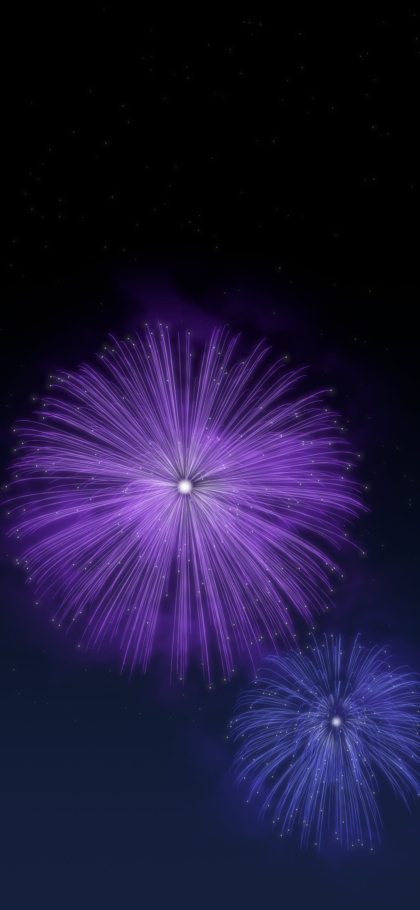 Purple Fireworks wallpaper for iPhone and Android