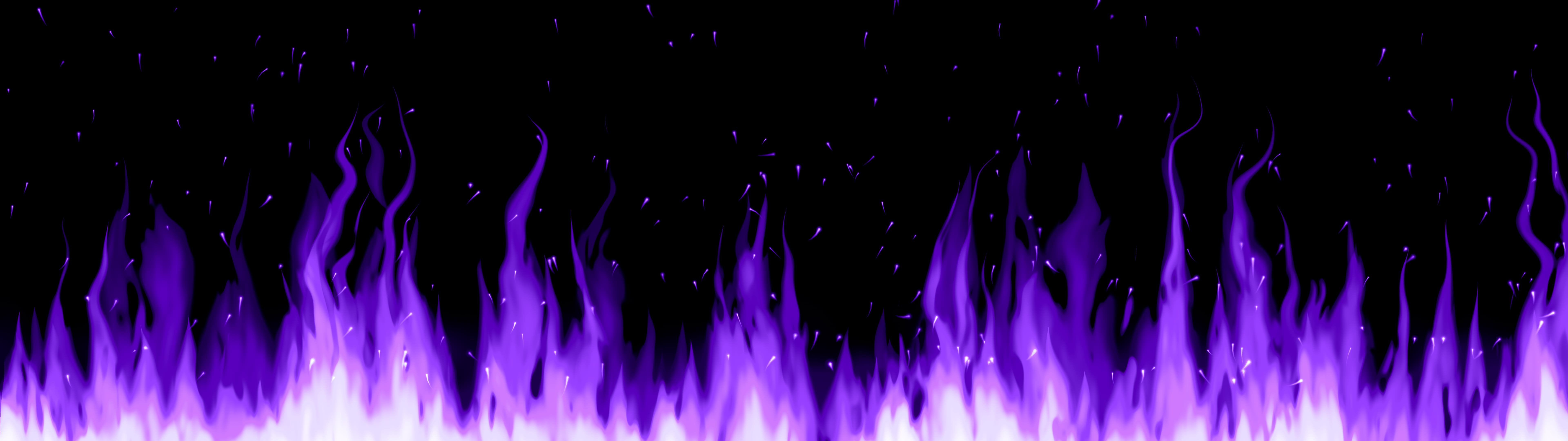 Purple Flames dual monitor wallpaper, 7680 × 2160