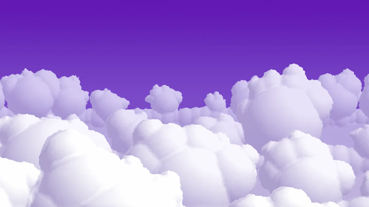 Purple Fluffy Clouds desktop wallpaper in 4K