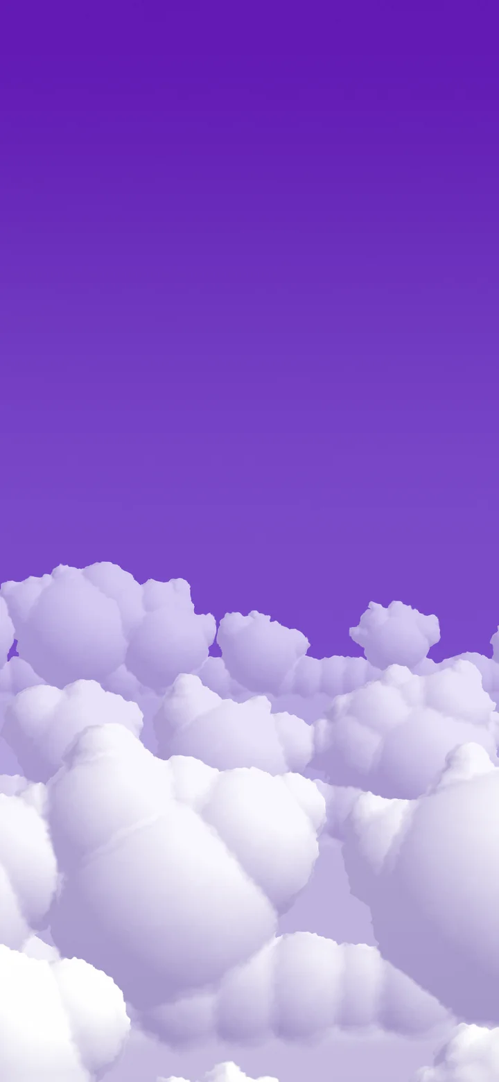 Purple Fluffy Clouds wallpaper for iPhone and Android
