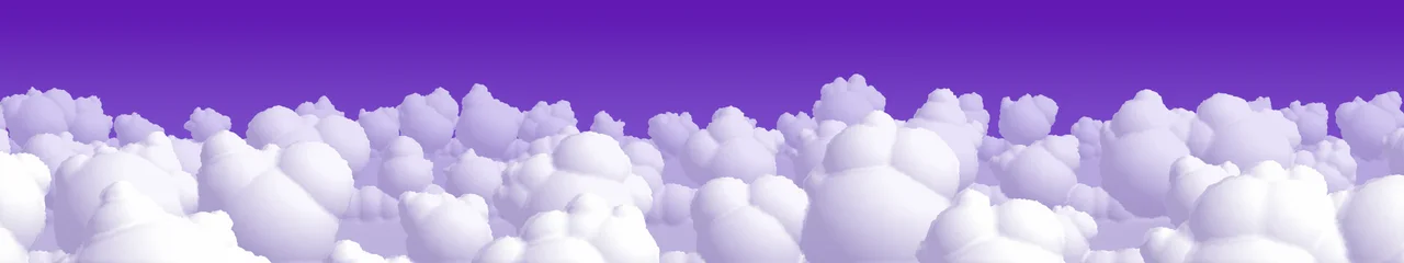 Purple Fluffy Clouds triple monitor wallpaper, 7680 × 1440