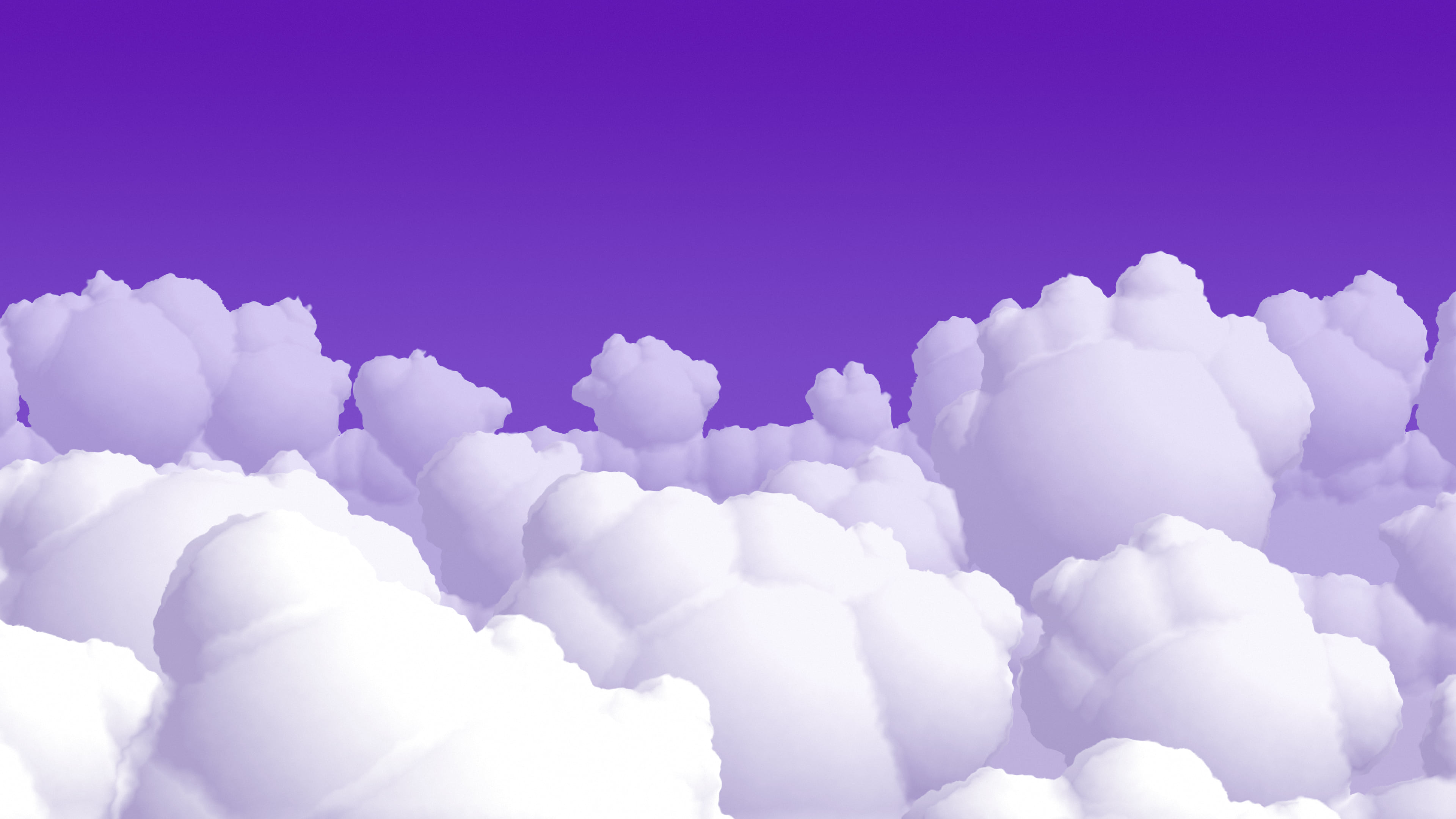 Purple Fluffy Clouds desktop wallpaper in 4K