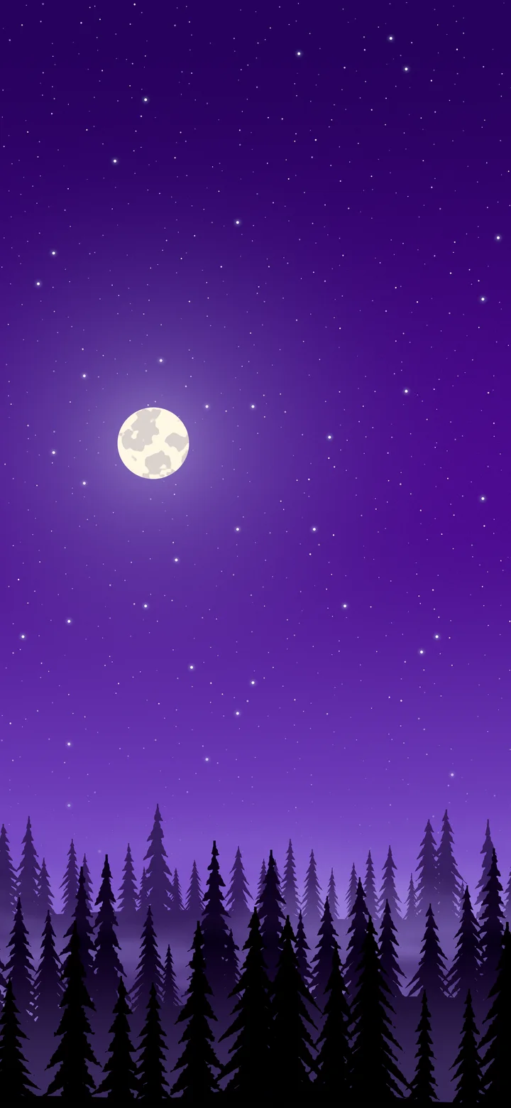 Purple Forest at Night wallpaper for iPhone and Android