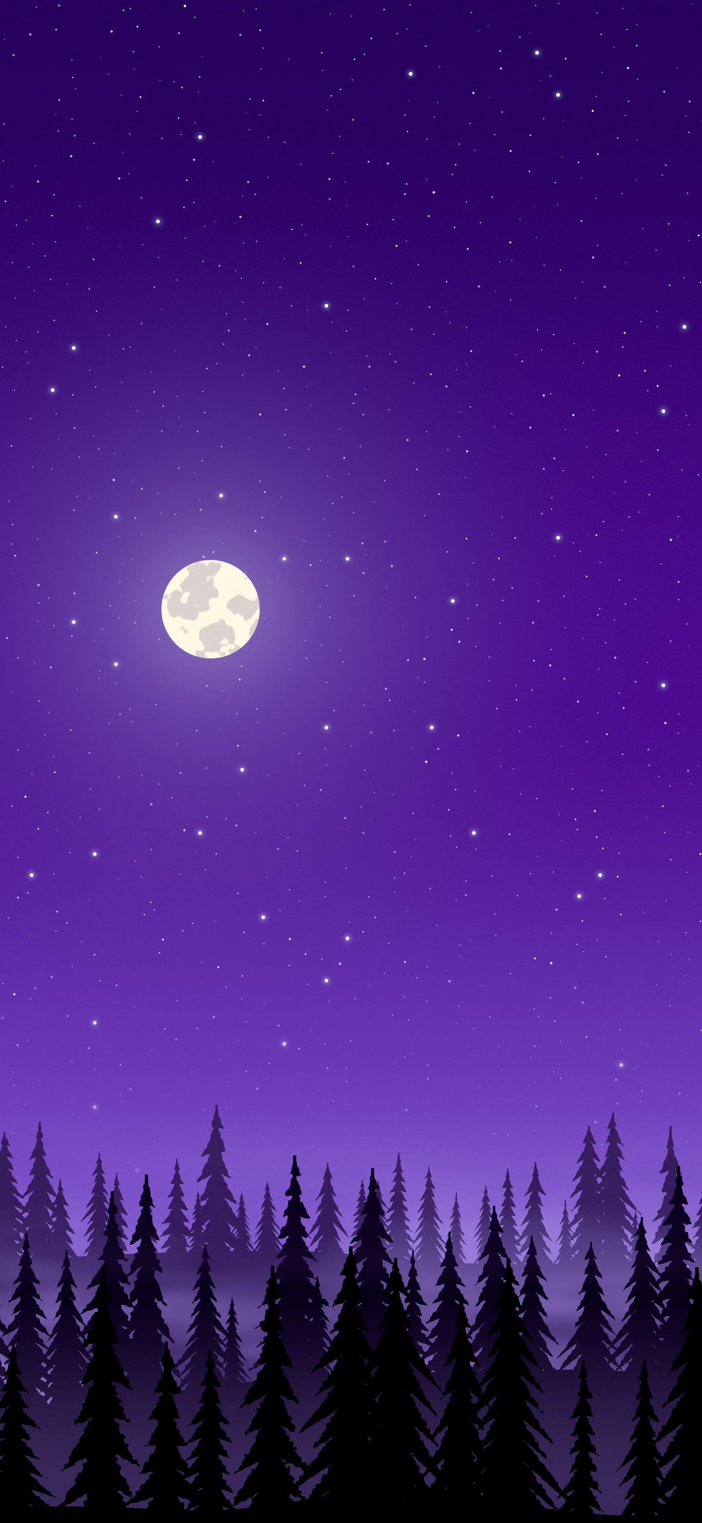 Purple Forest at Night wallpaper for iPhone and Android