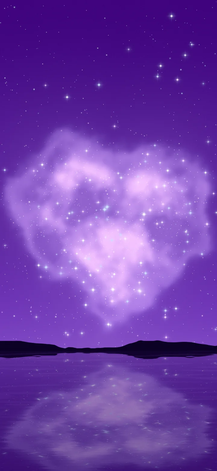 Purple Heart Nebula wallpaper for iPhone and Android