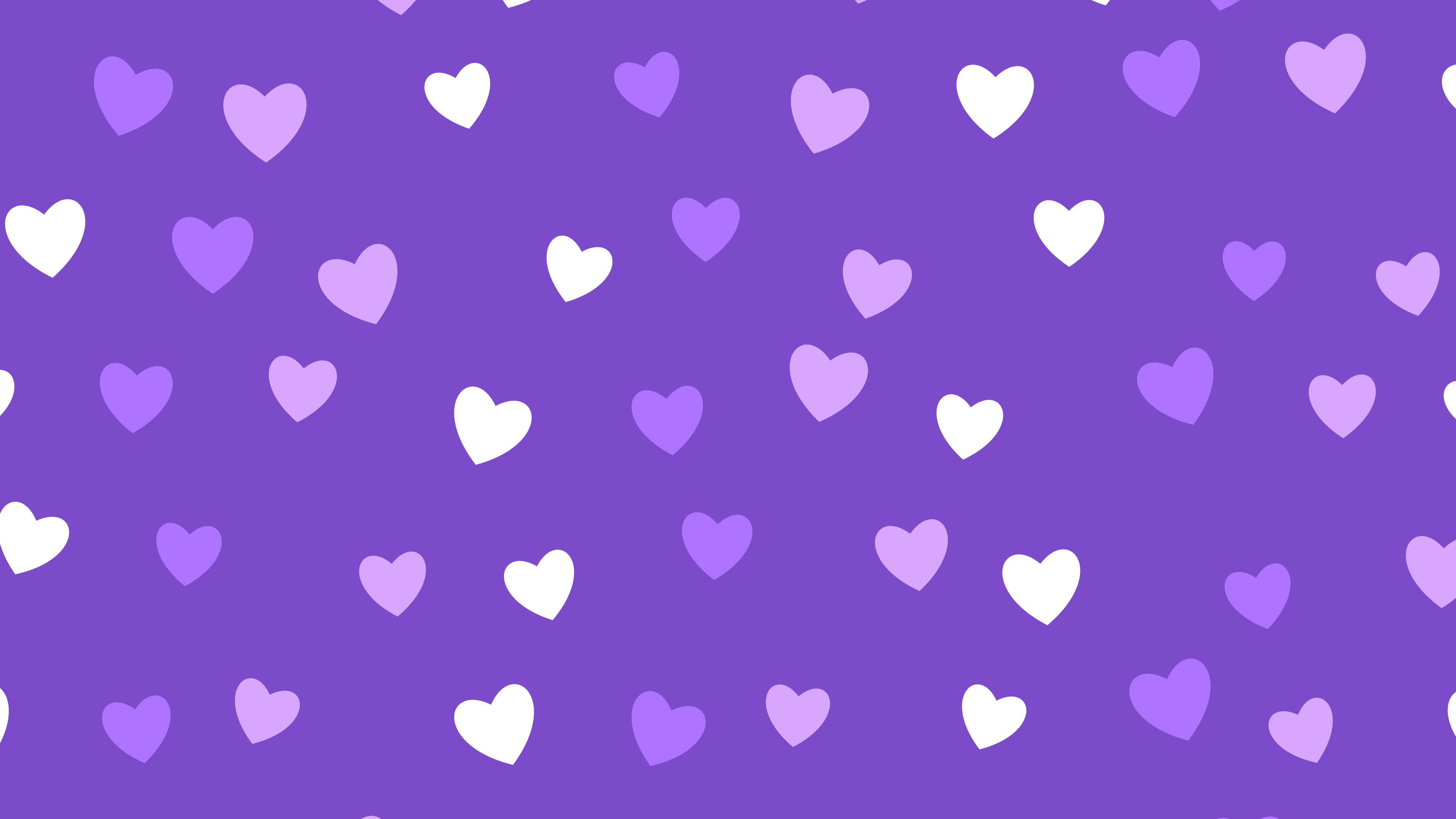 Purple Heart Pattern desktop wallpaper in 4K