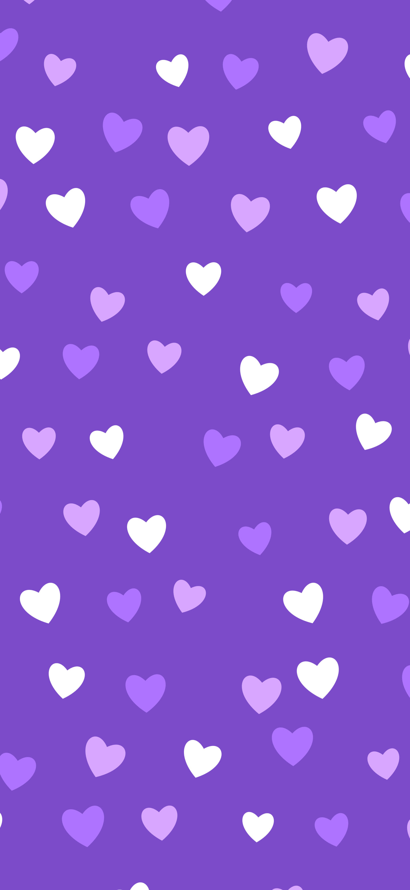 Purple Heart Pattern wallpaper for iPhone and Android