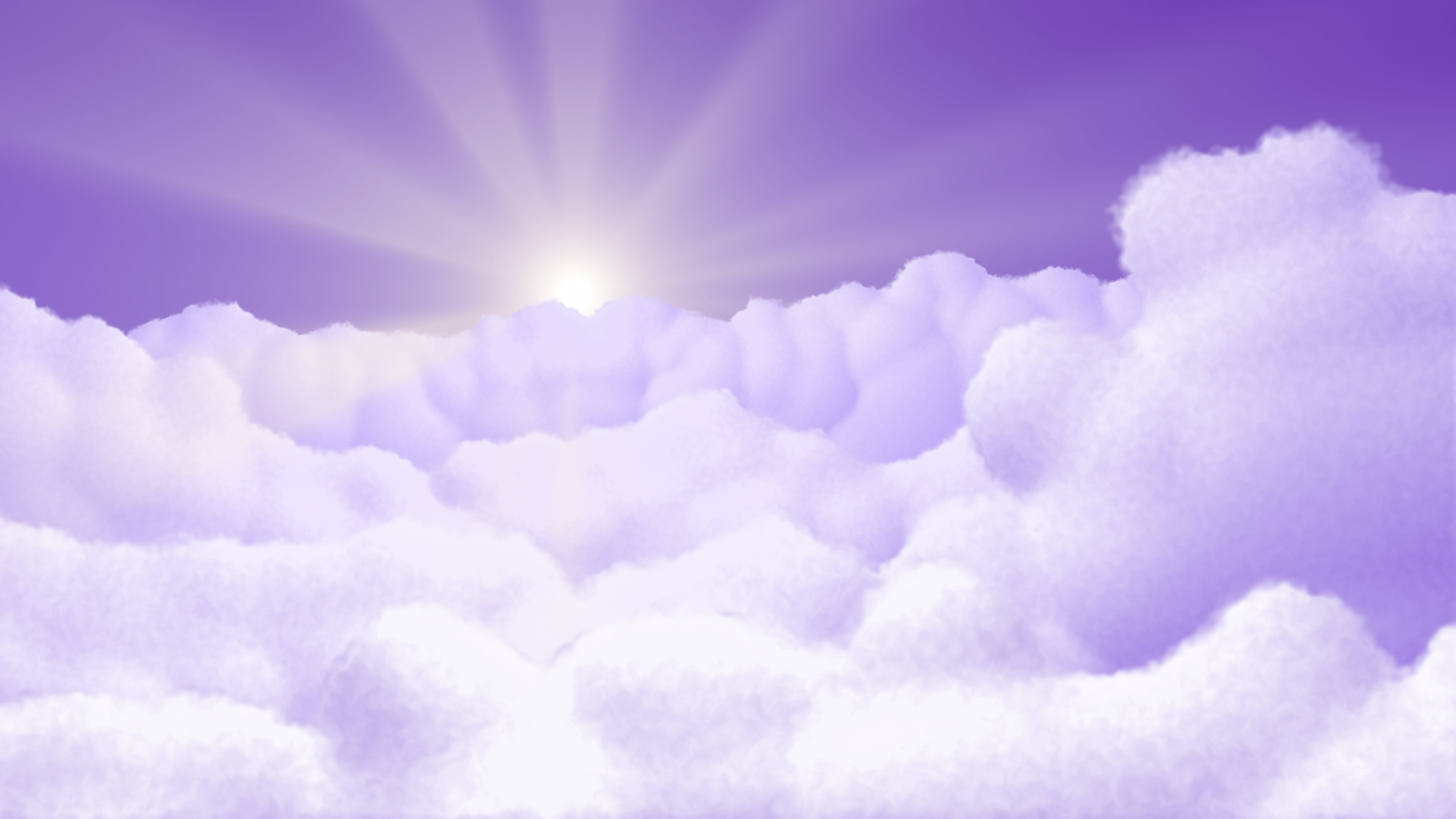 Purple Heavenly Clouds desktop wallpaper in 4K