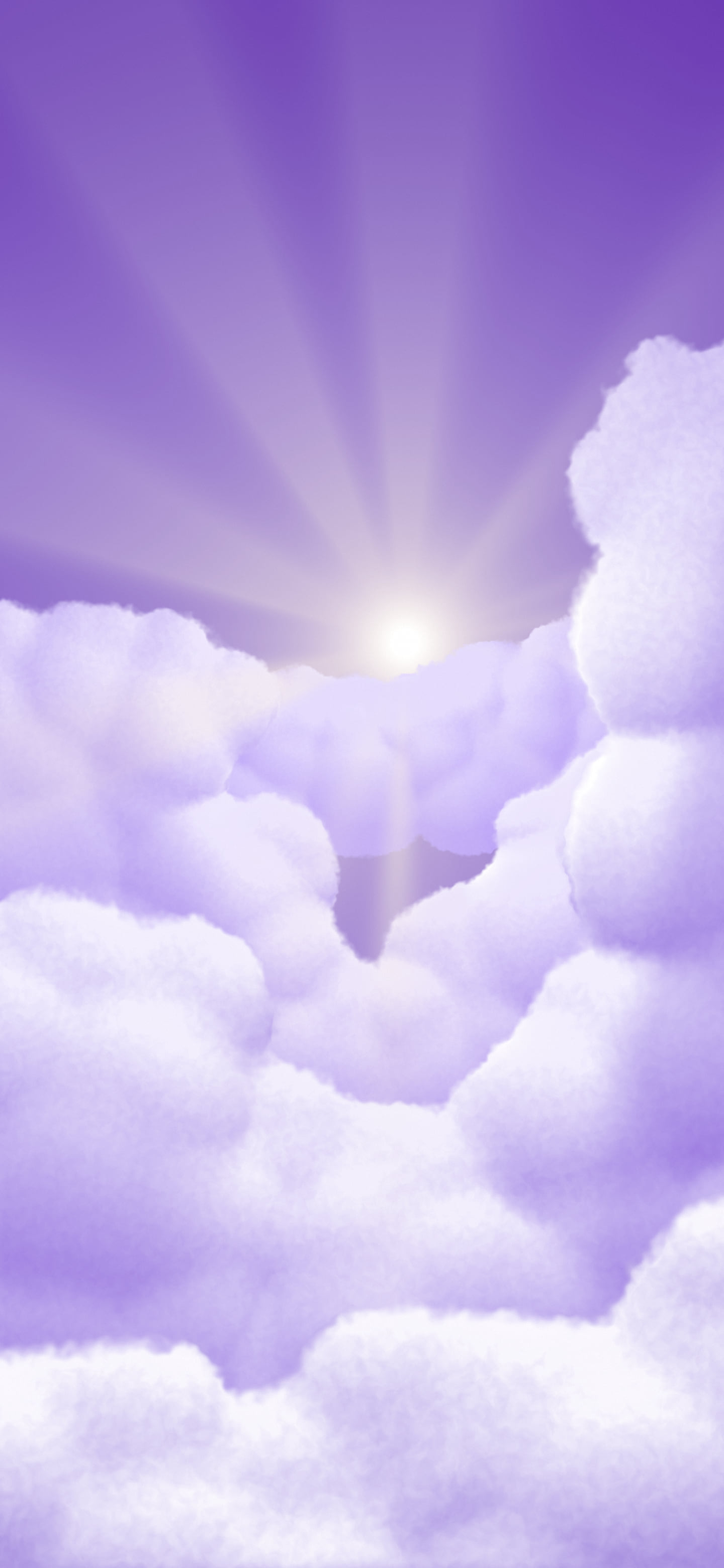Purple Heavenly Clouds wallpaper for iPhone and Android