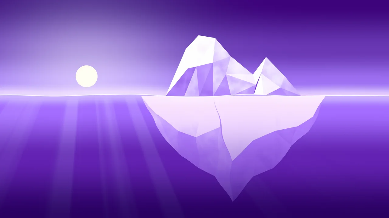 Purple Iceberg desktop wallpaper in 4K