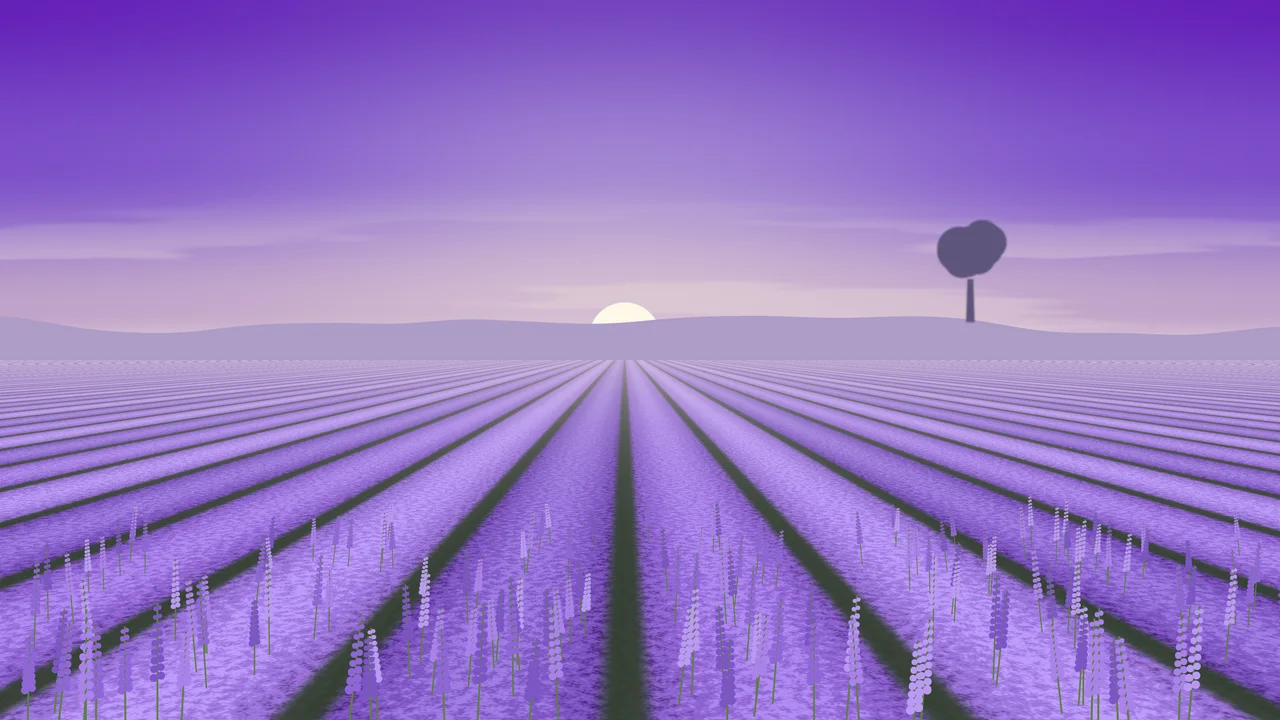 Purple Lavender Field desktop wallpaper in 4K