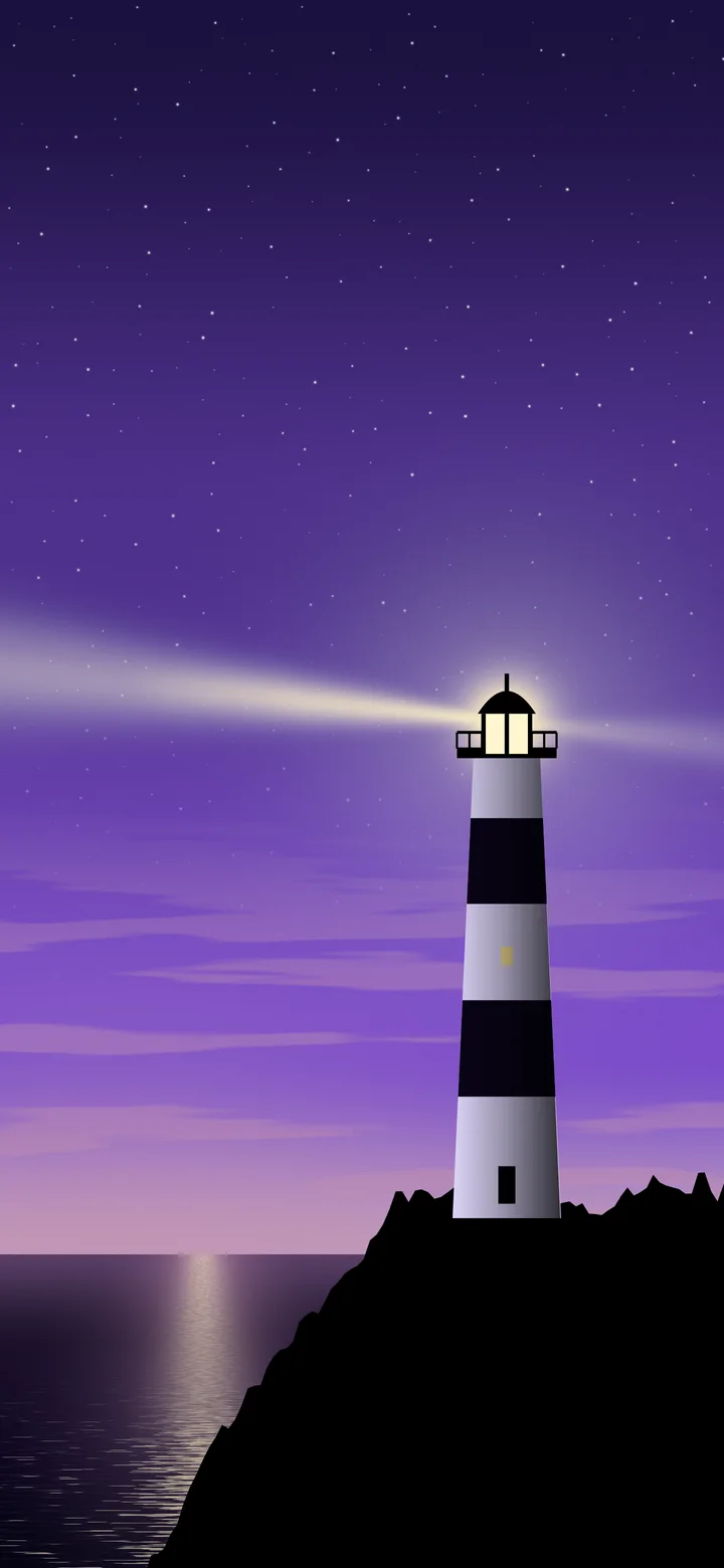 Purple Lighthouse wallpaper for iPhone and Android