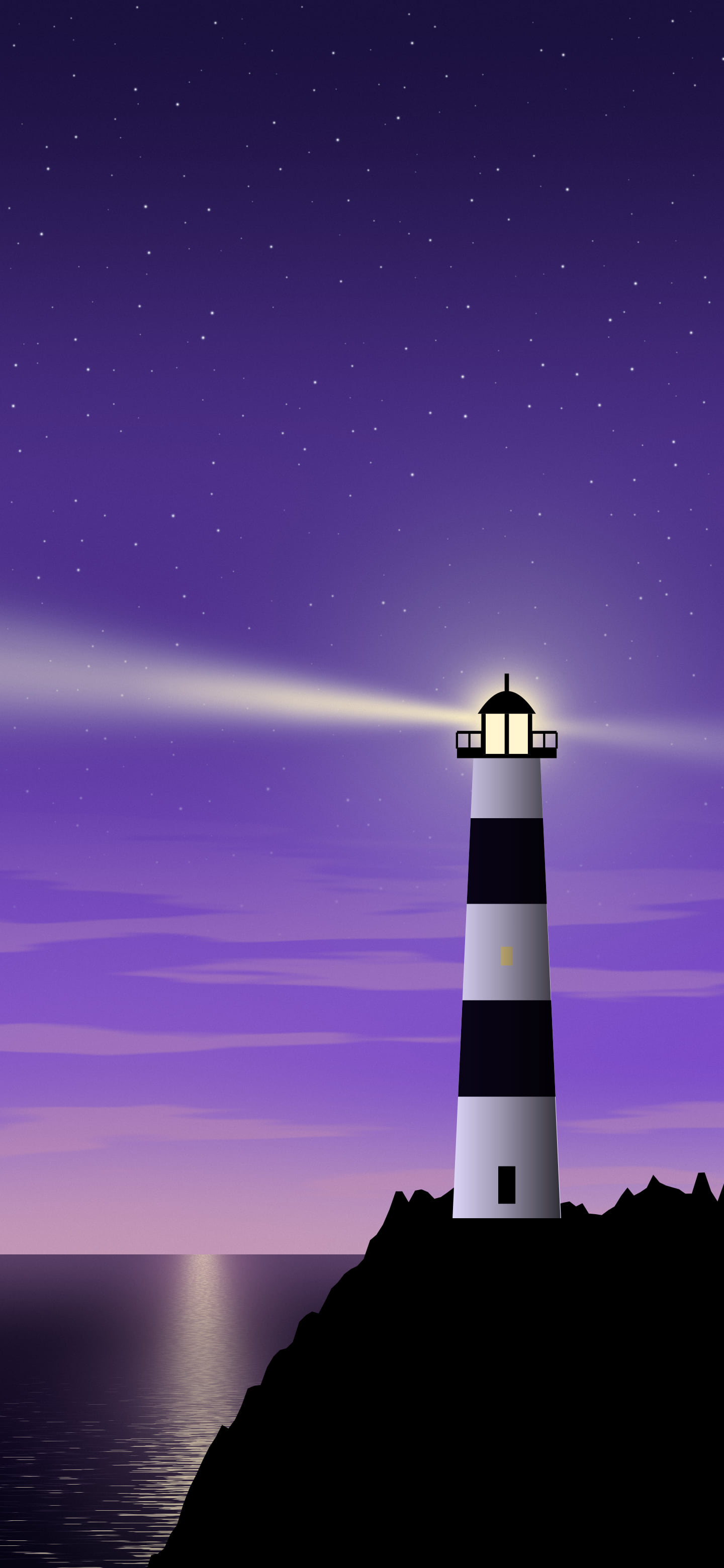 Purple Lighthouse wallpaper for iPhone and Android