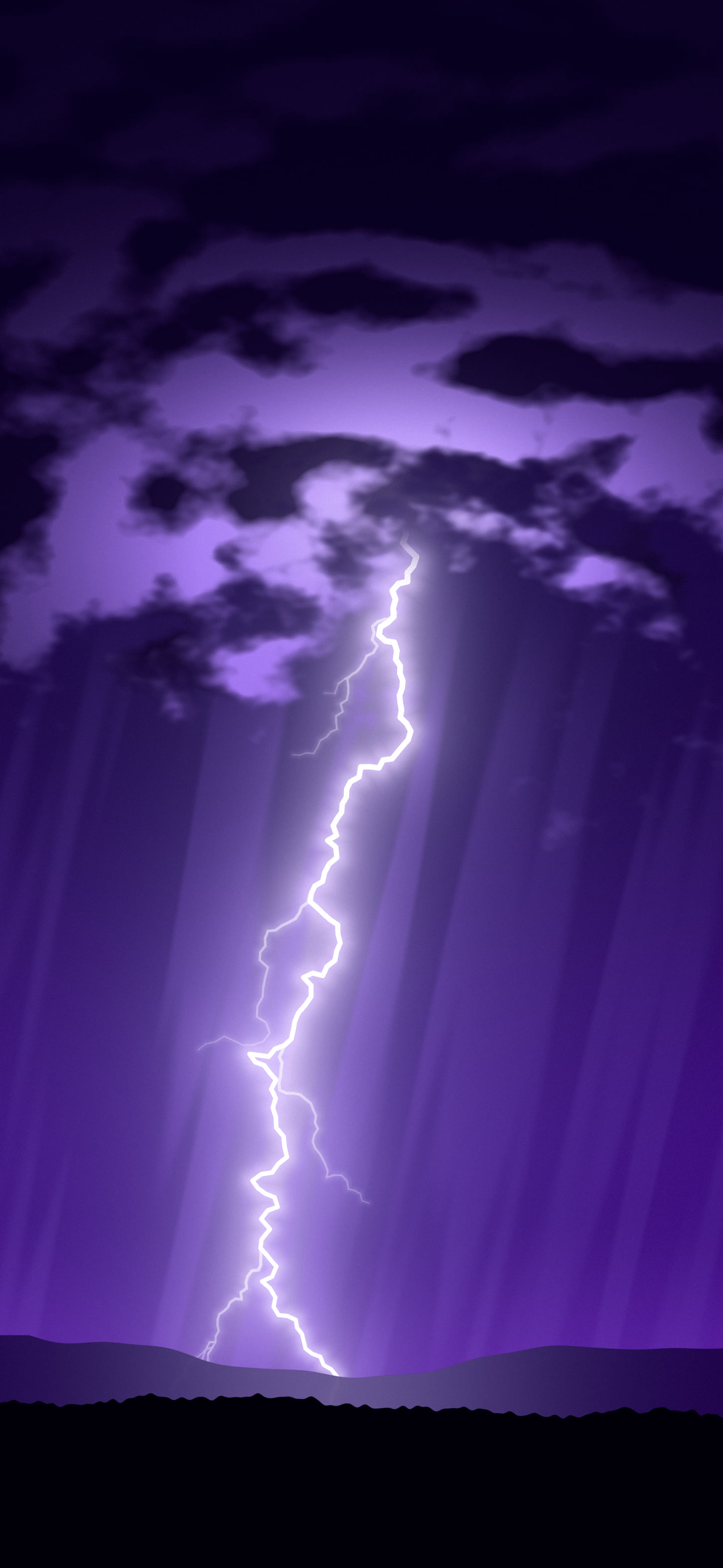 Purple Lightning Storm wallpaper for iPhone and Android
