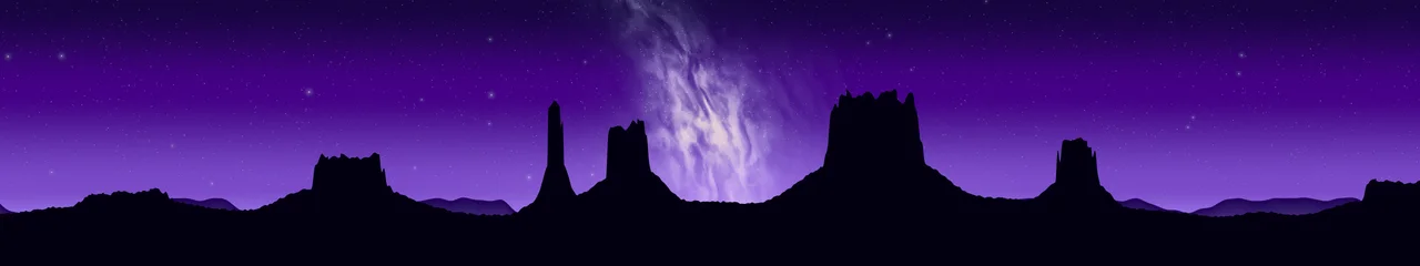 Purple Milky Way over the Desert triple monitor wallpaper, 7680 × 1440