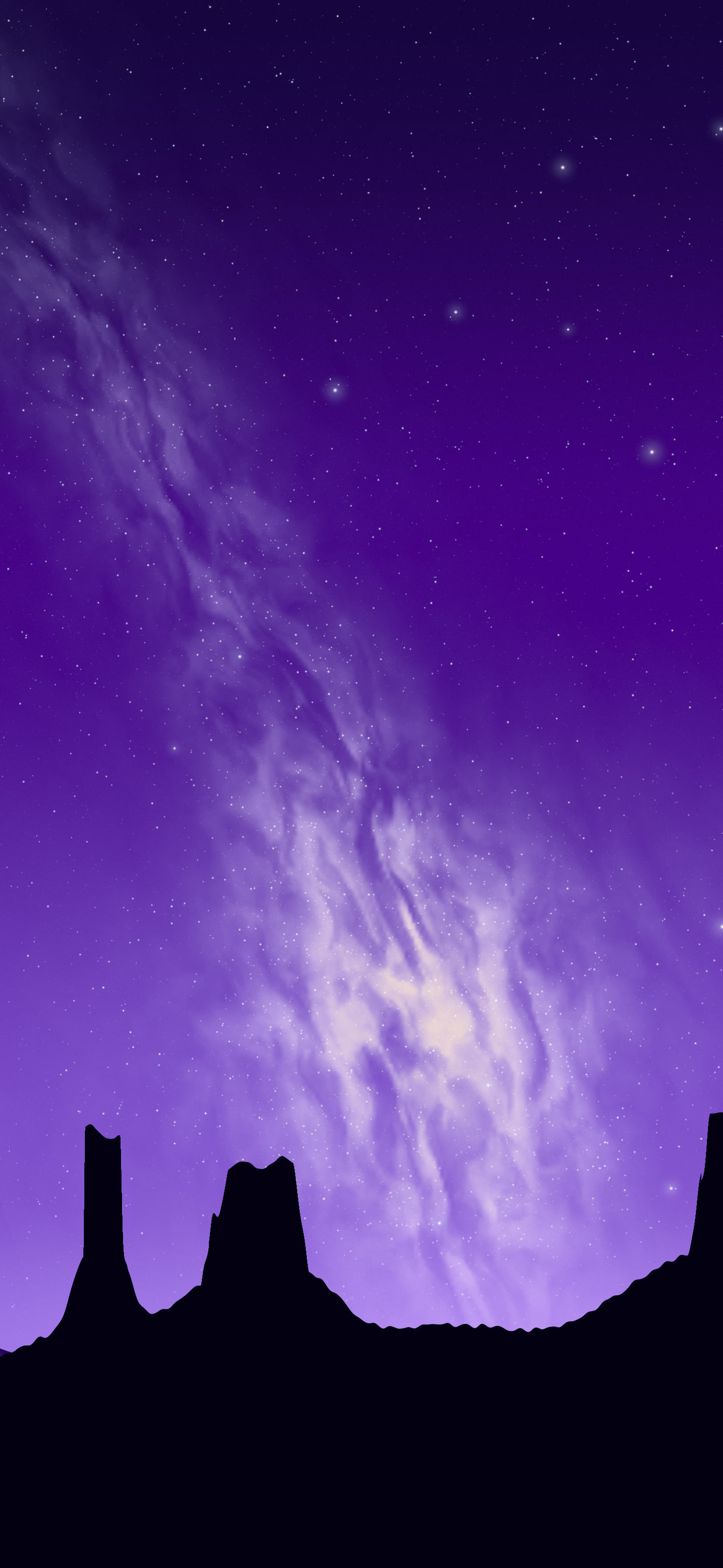 Purple Milky Way over the Desert wallpaper for iPhone and Android