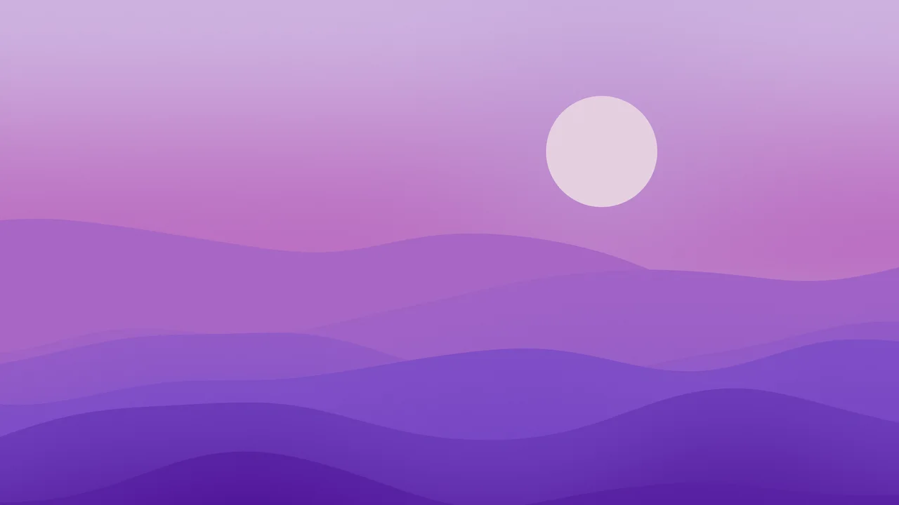 Purple Minimalist Desert Dunes desktop wallpaper in 4K