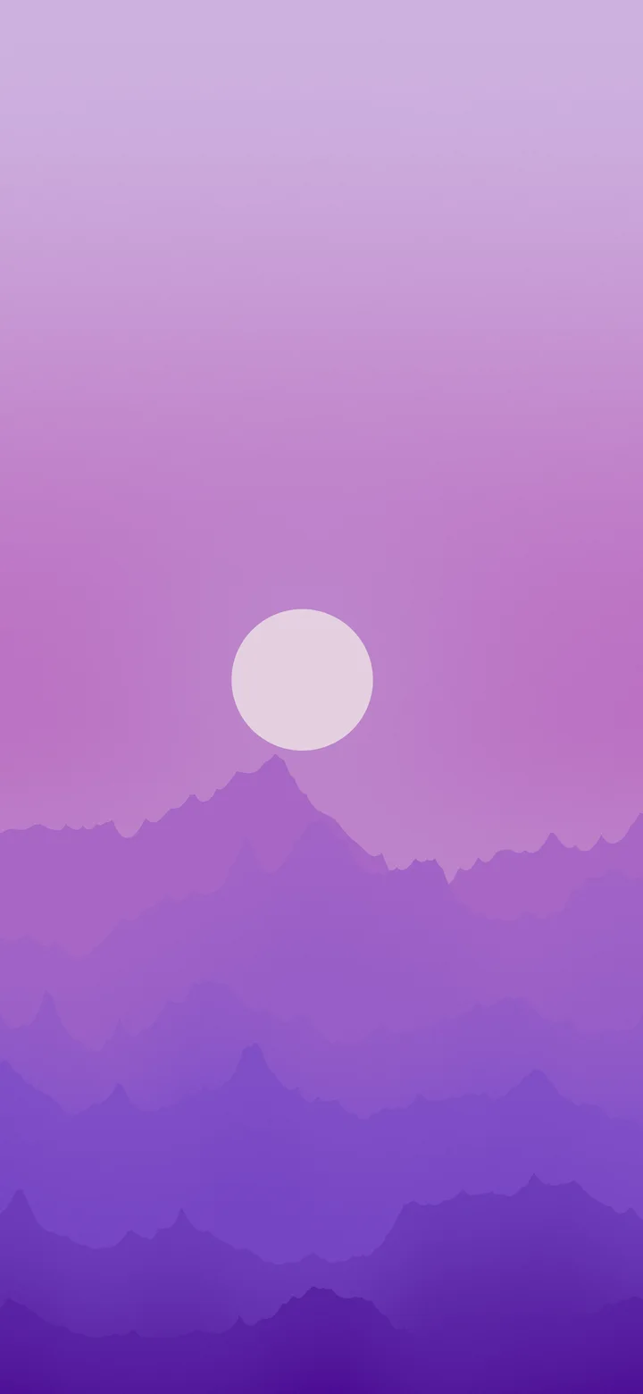 Purple Minimalist Mountain Landscape wallpaper for iPhone and Android