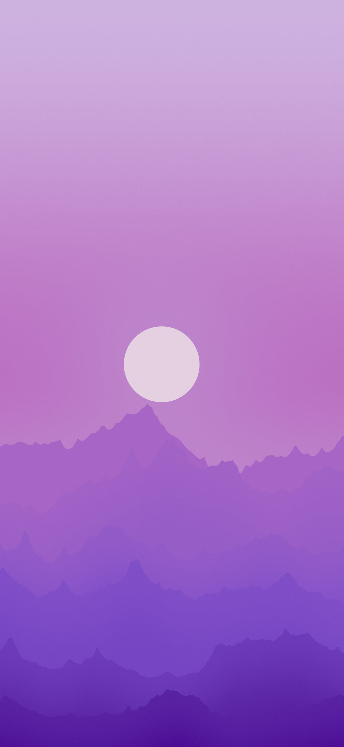 Purple Minimalist Mountain Landscape wallpaper for iPhone and Android