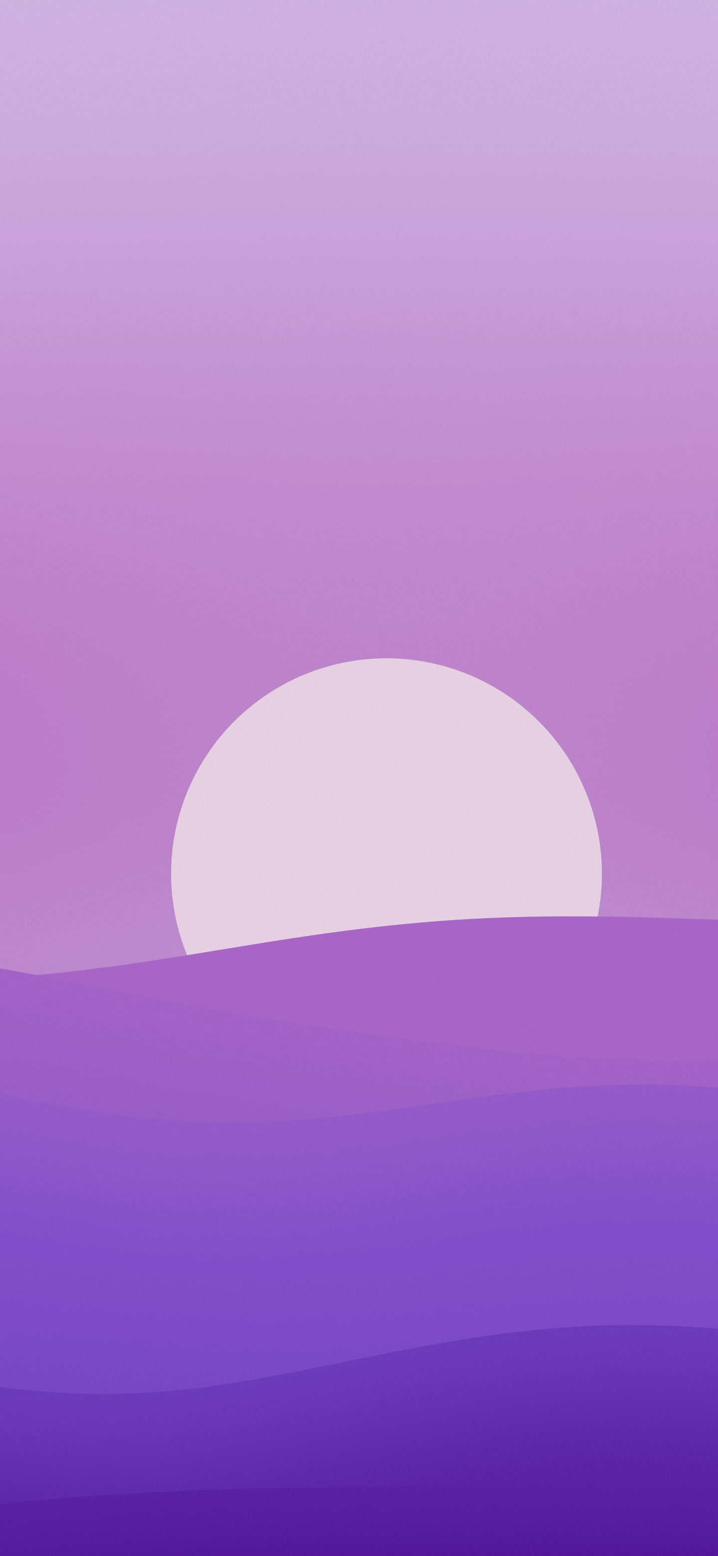 Purple Minimalist Sunset Hills wallpaper for iPhone and Android