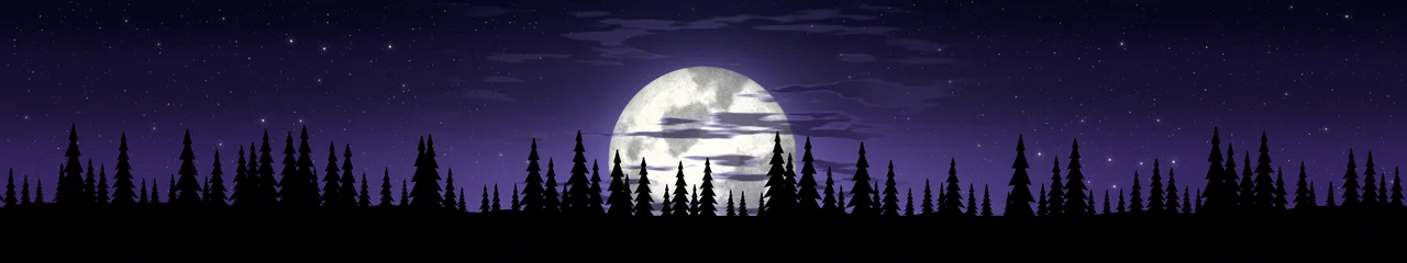 Purple Moonrise triple monitor wallpaper, 7680 × 1440