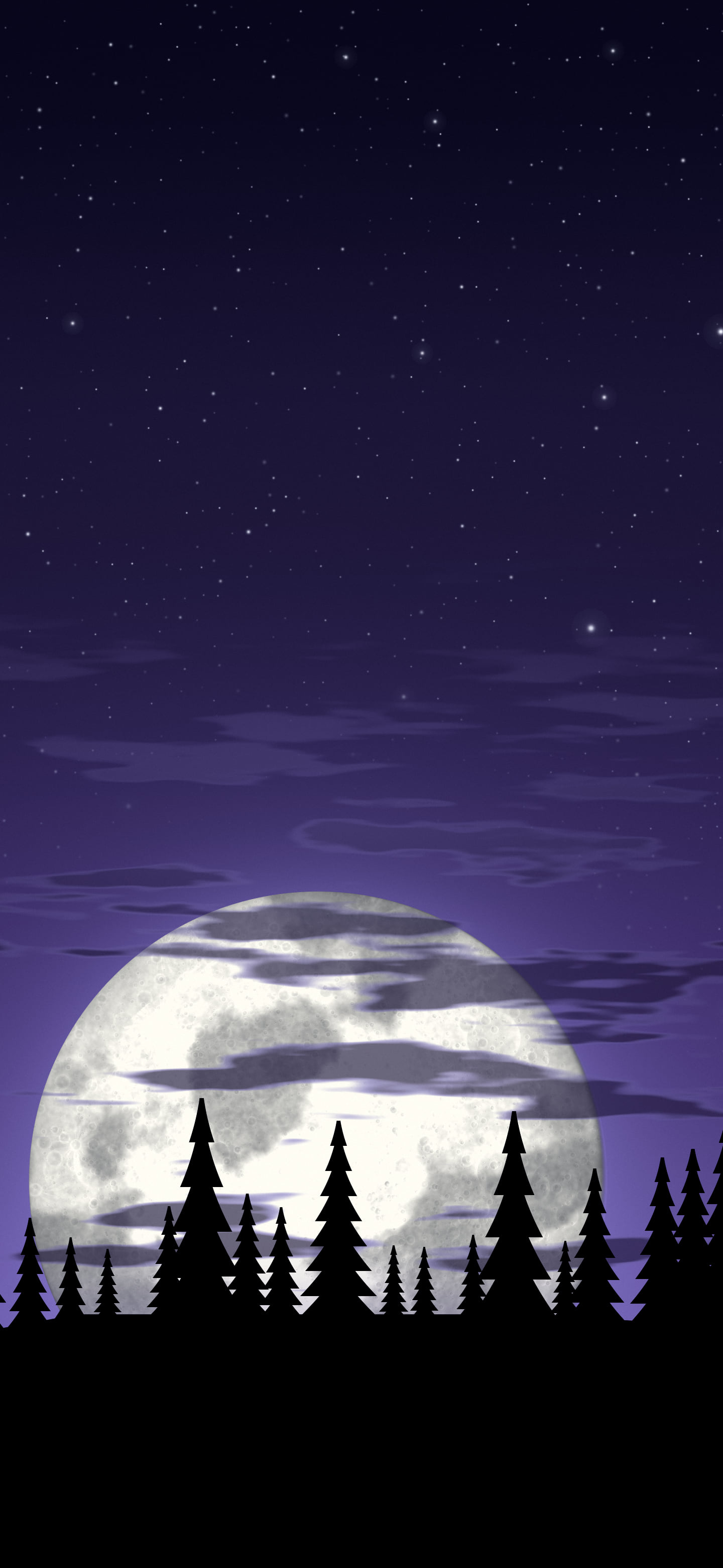 Purple Moonrise wallpaper for iPhone and Android
