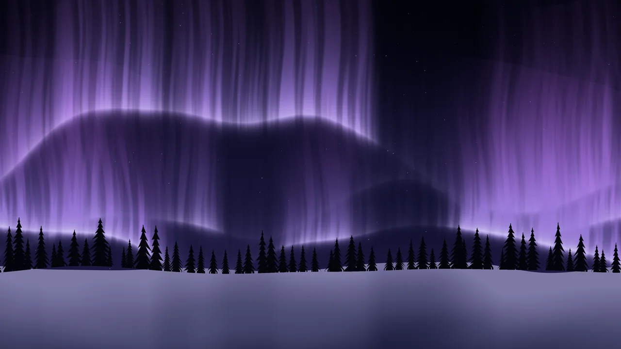 Purple Northern Lights desktop wallpaper in 4K