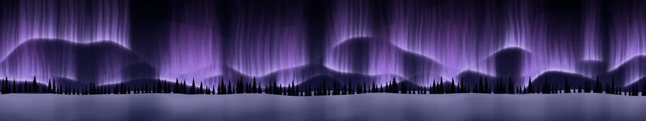 Purple Northern Lights triple monitor wallpaper, 7680 × 1440