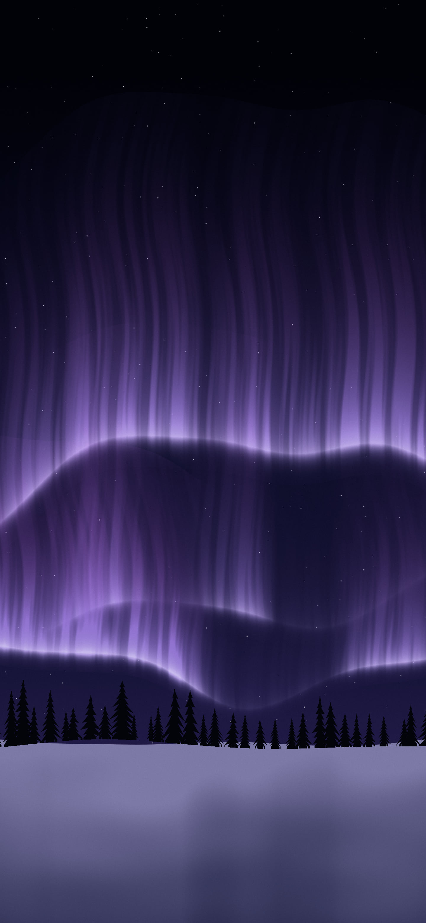 Purple Northern Lights wallpaper for iPhone and Android
