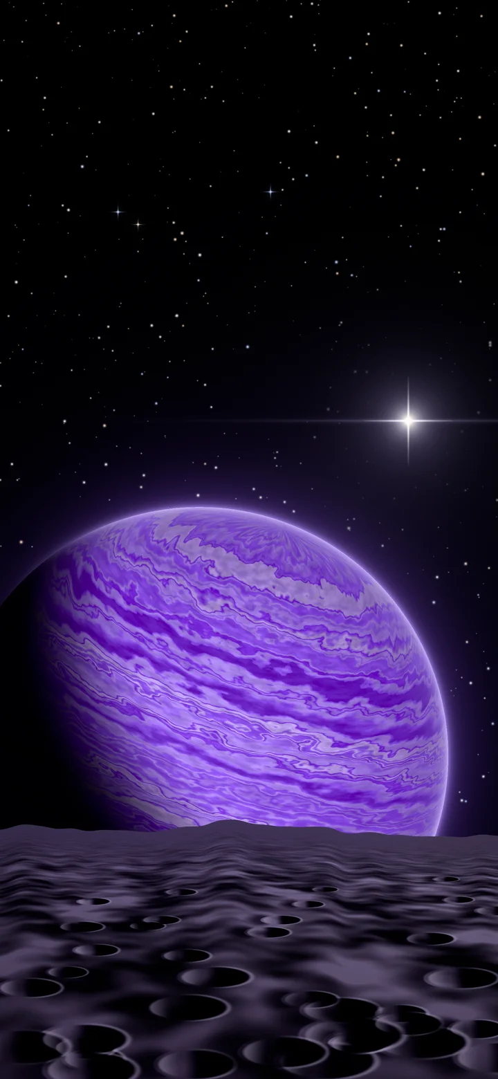 Purple Planet Rise wallpaper for iPhone and Android