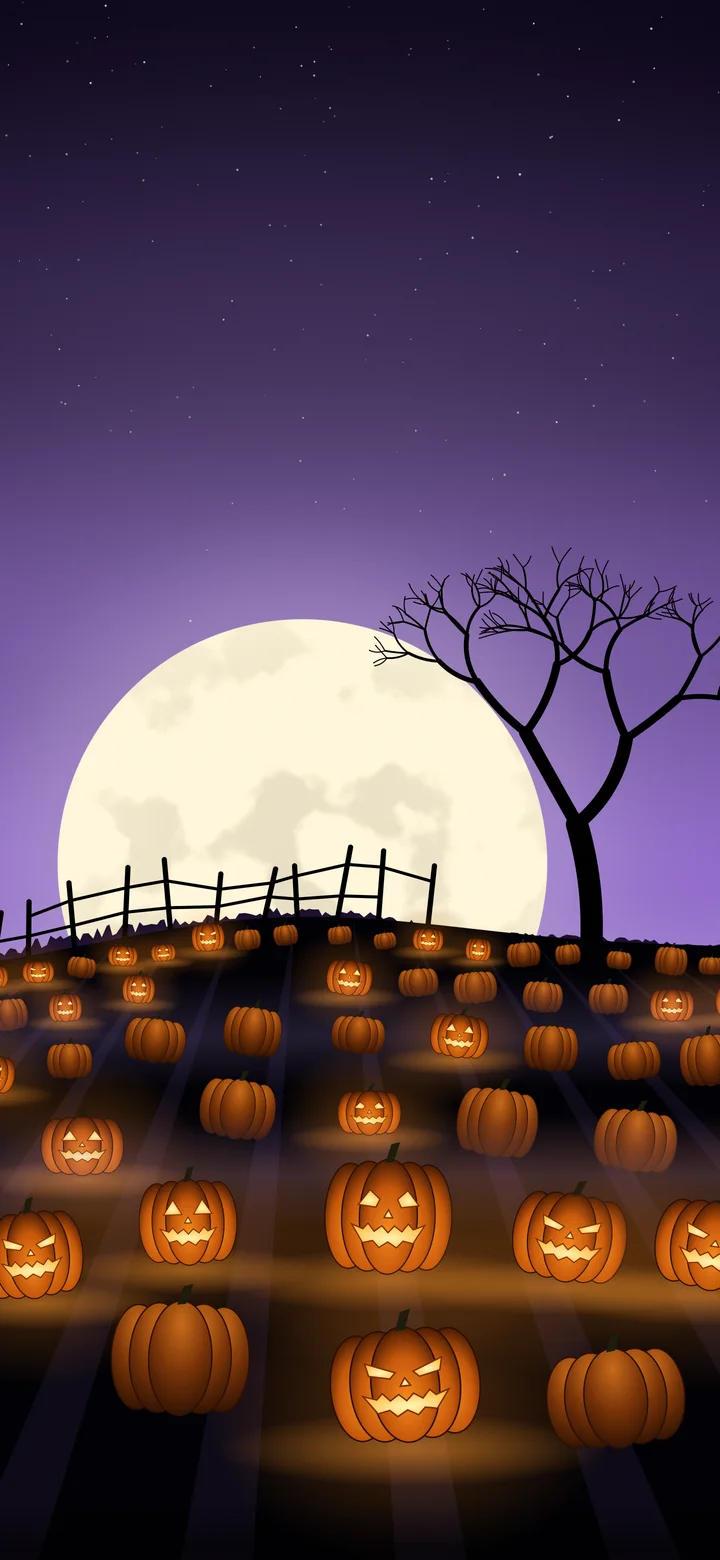 Purple Pumpkin Patch wallpaper for iPhone and Android