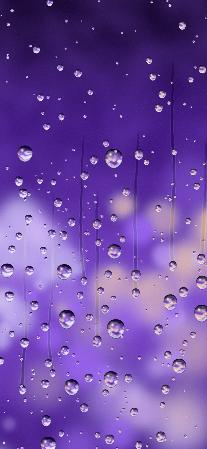 Purple Rain on a Window wallpaper for iPhone and Android