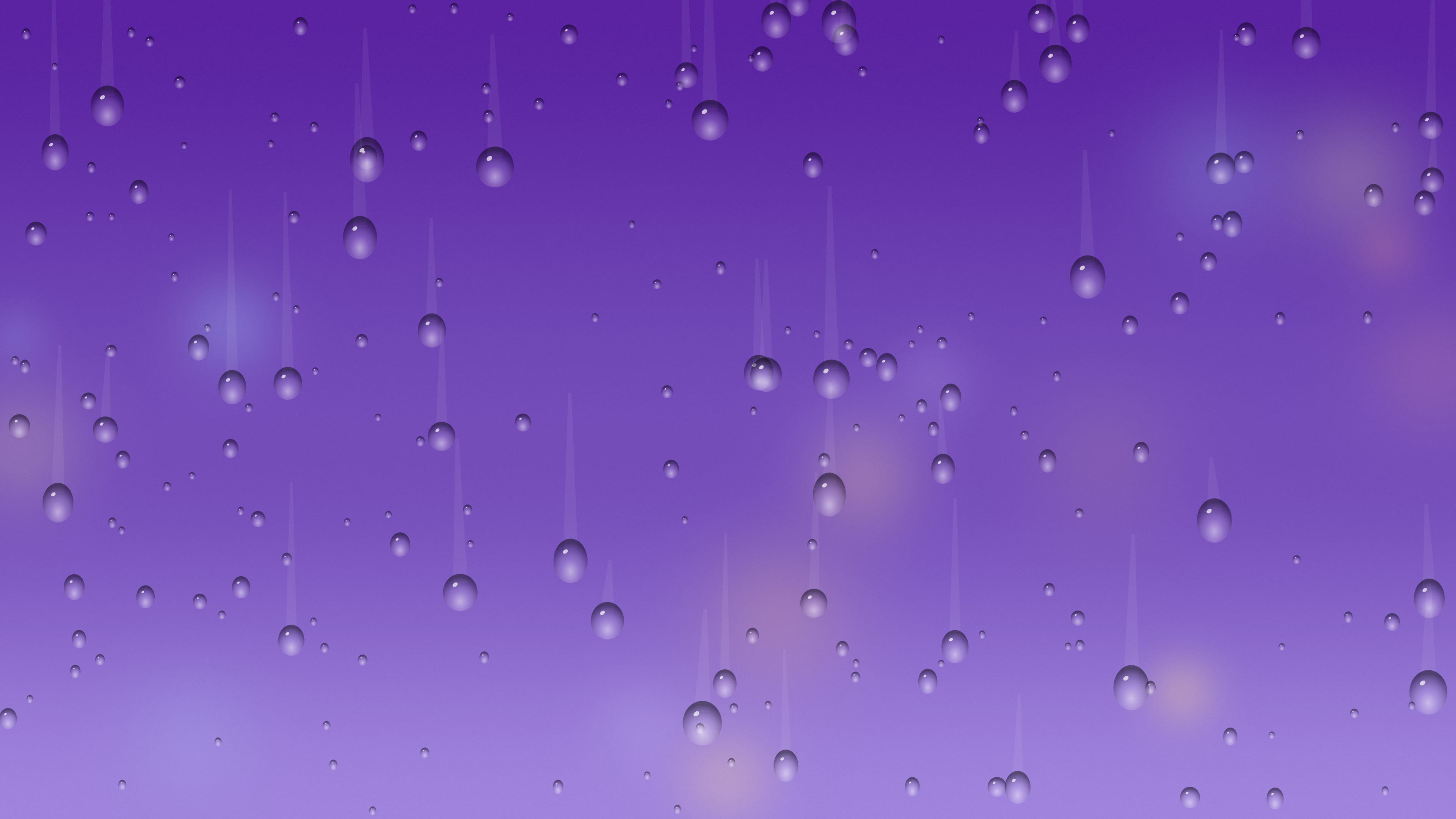 Purple Rainy Window desktop wallpaper in 4K