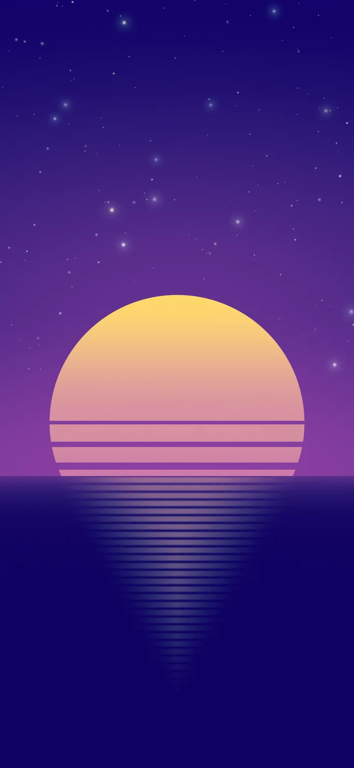 Purple Retro Striped Sun wallpaper for iPhone and Android