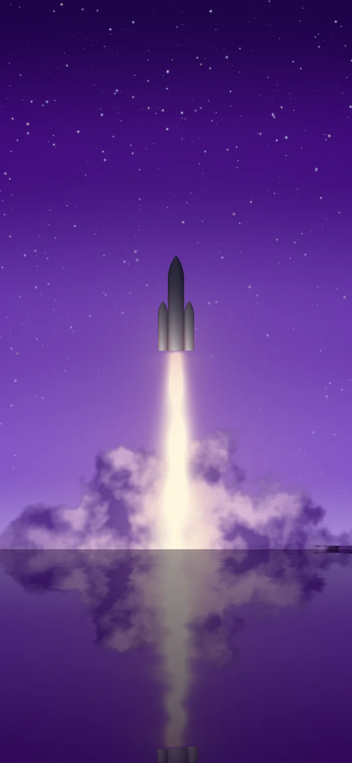 Purple Rocket Launch wallpaper for iPhone and Android