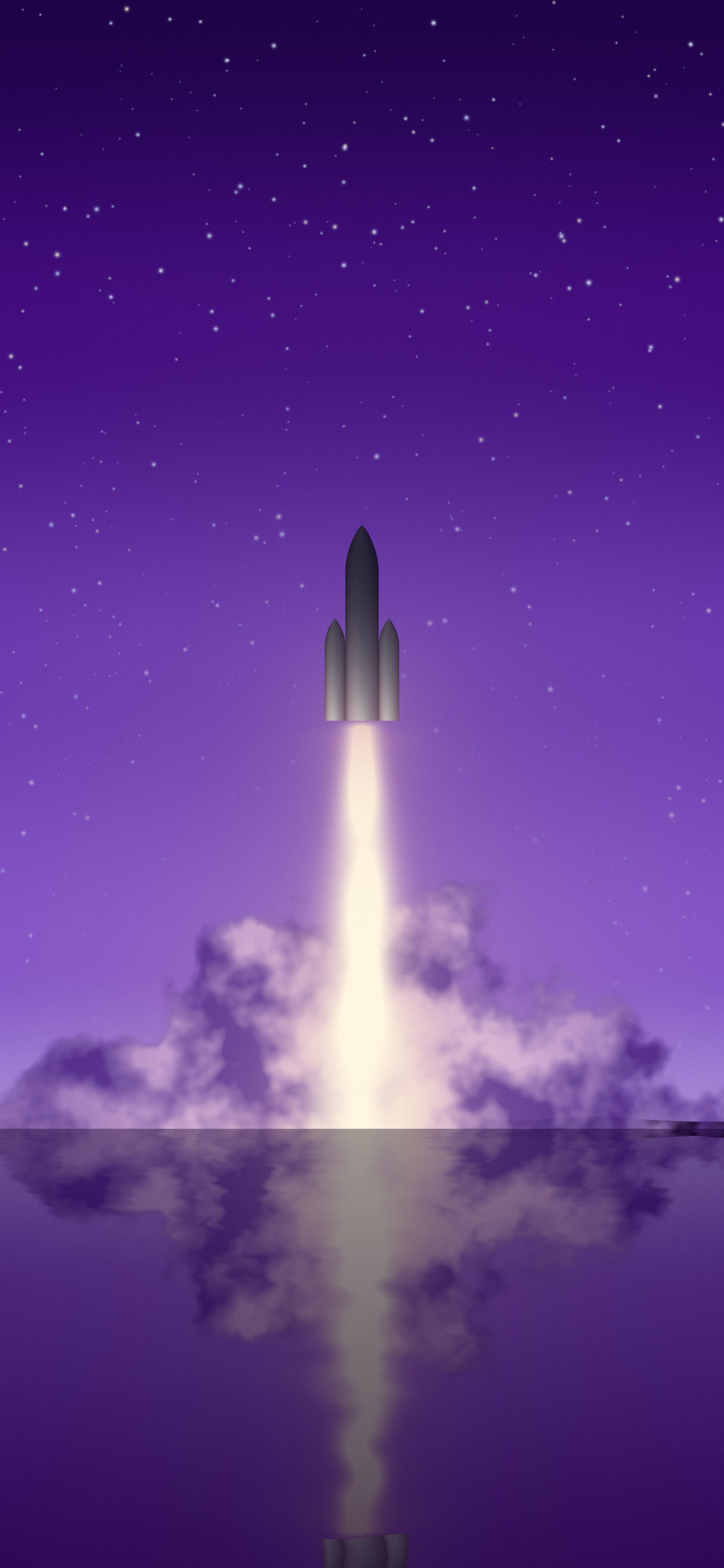 Purple Rocket Launch wallpaper for iPhone and Android
