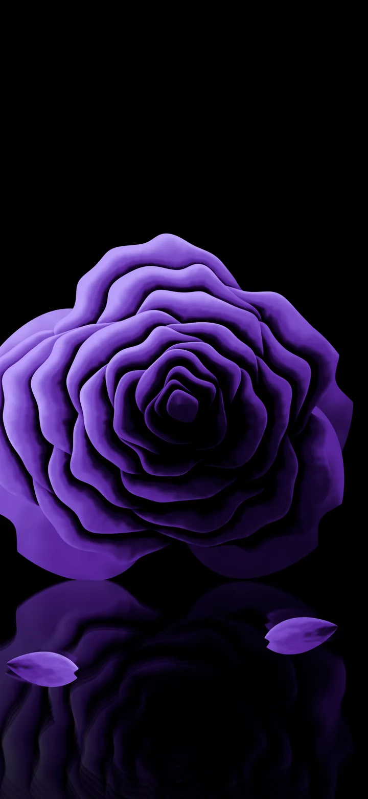 Purple Rose Reflection wallpaper for iPhone and Android