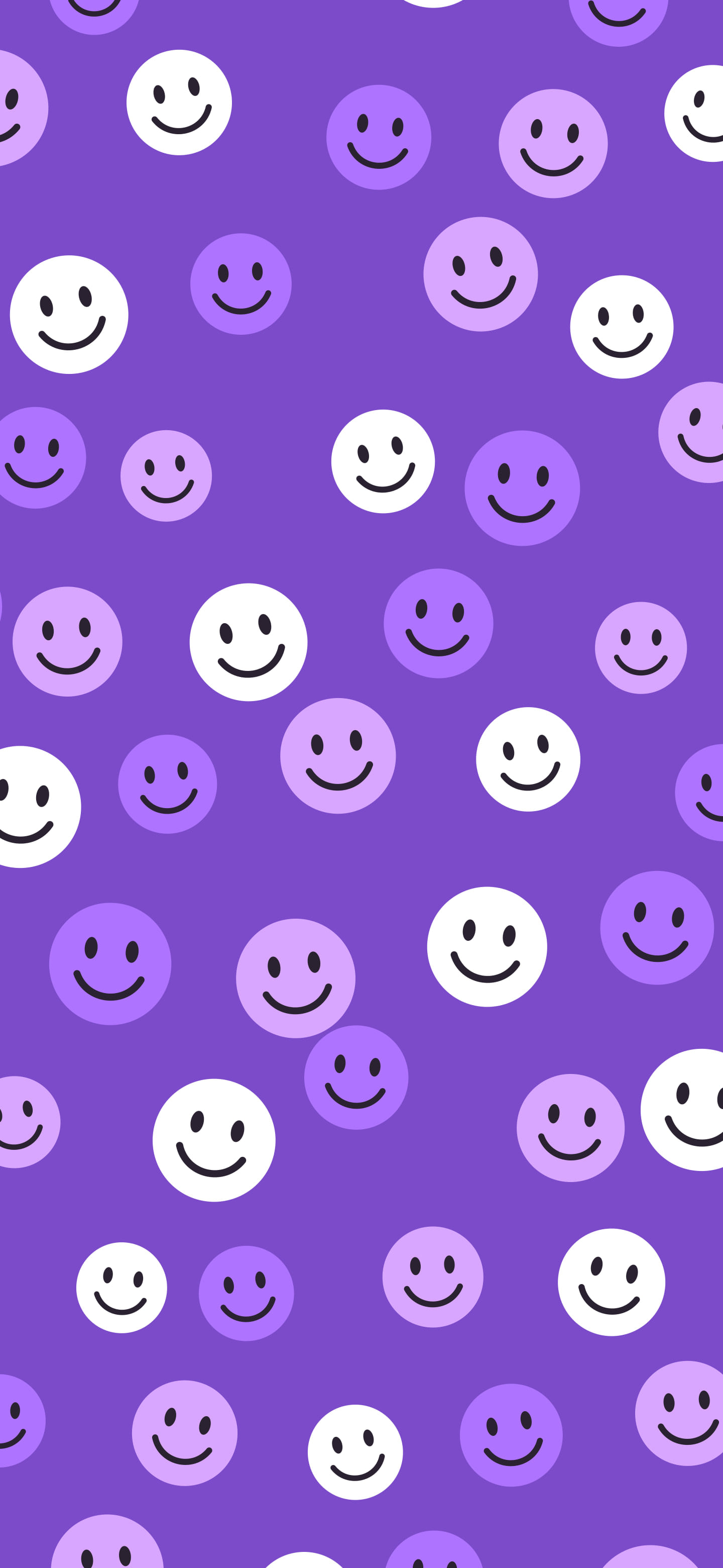 Purple Smiley Face Pattern wallpaper for iPhone and Android