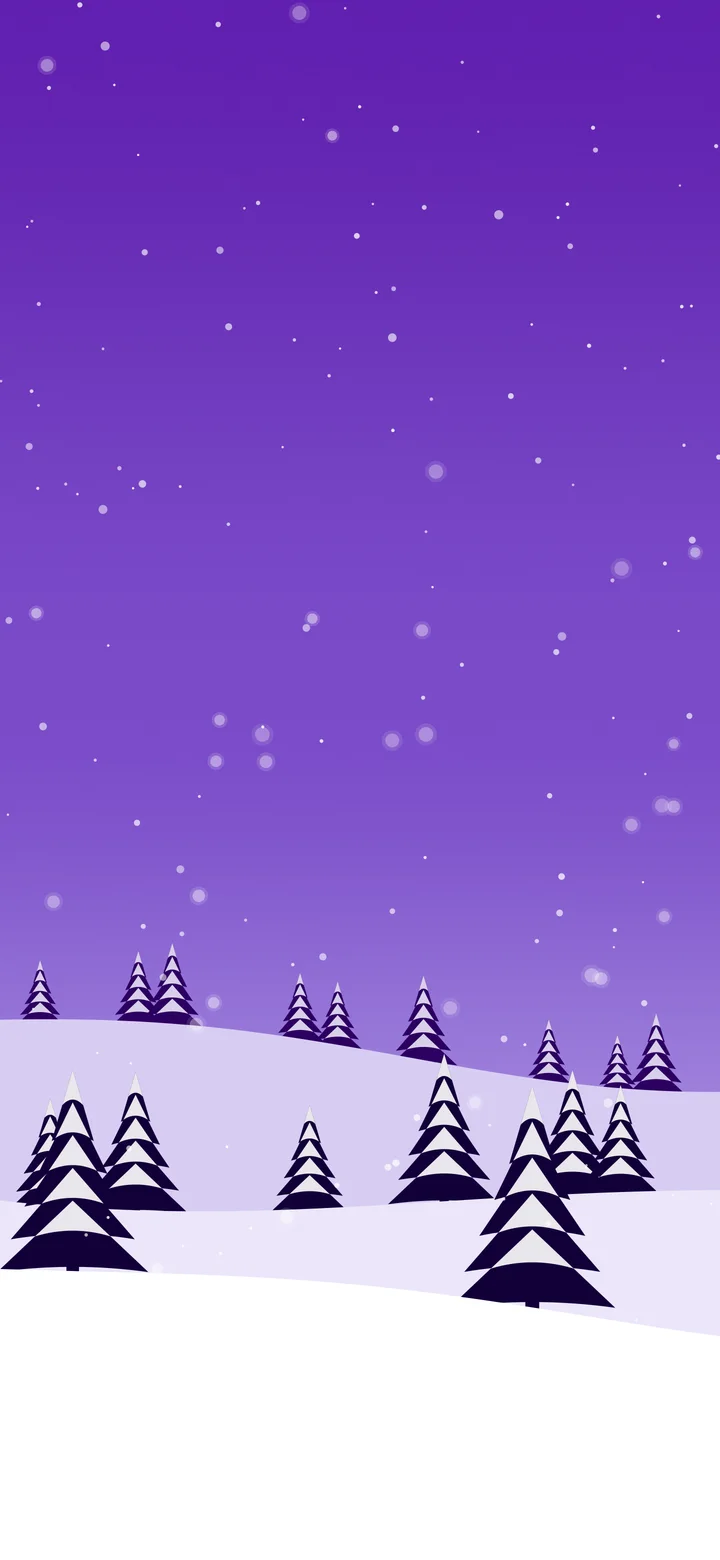 Purple Snowy Forest wallpaper for iPhone and Android