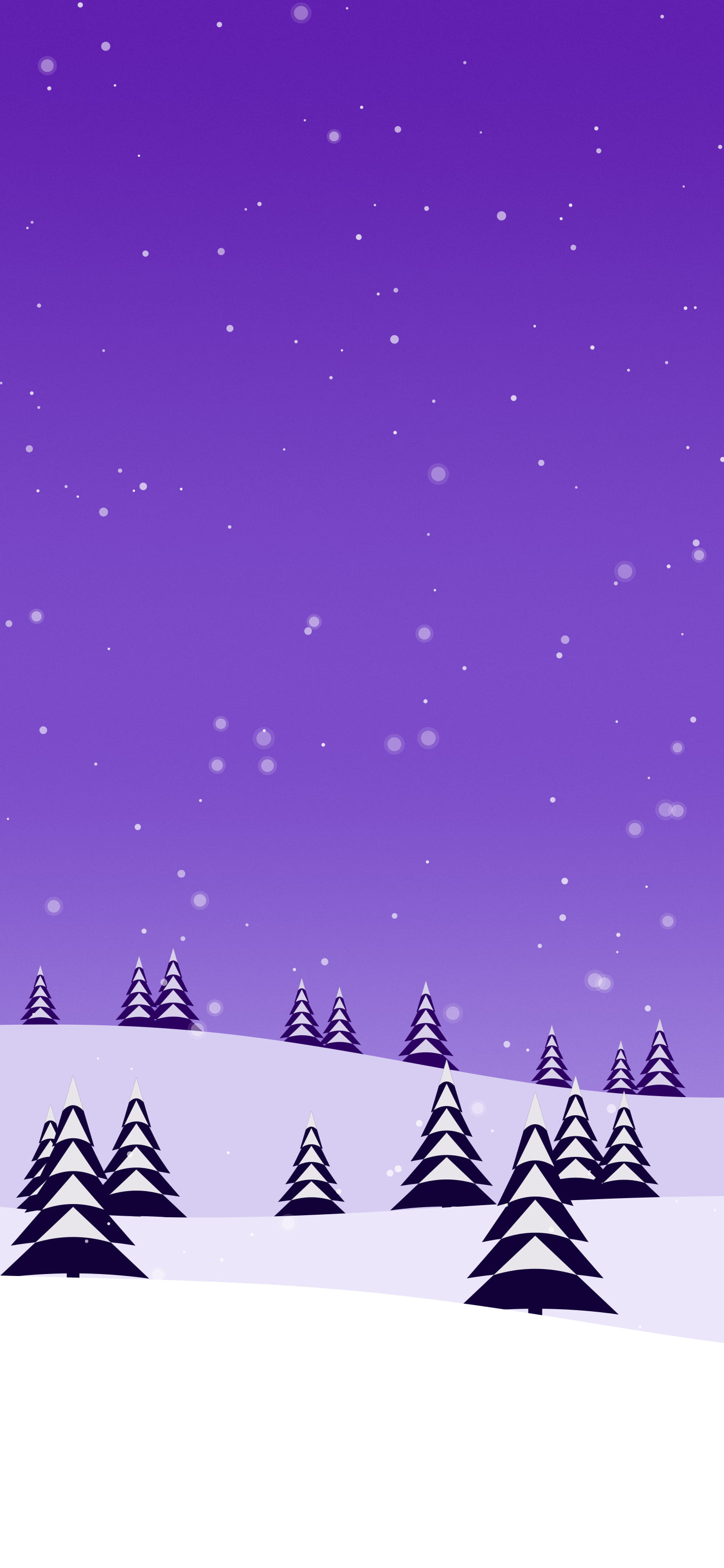 Purple Snowy Forest wallpaper for iPhone and Android