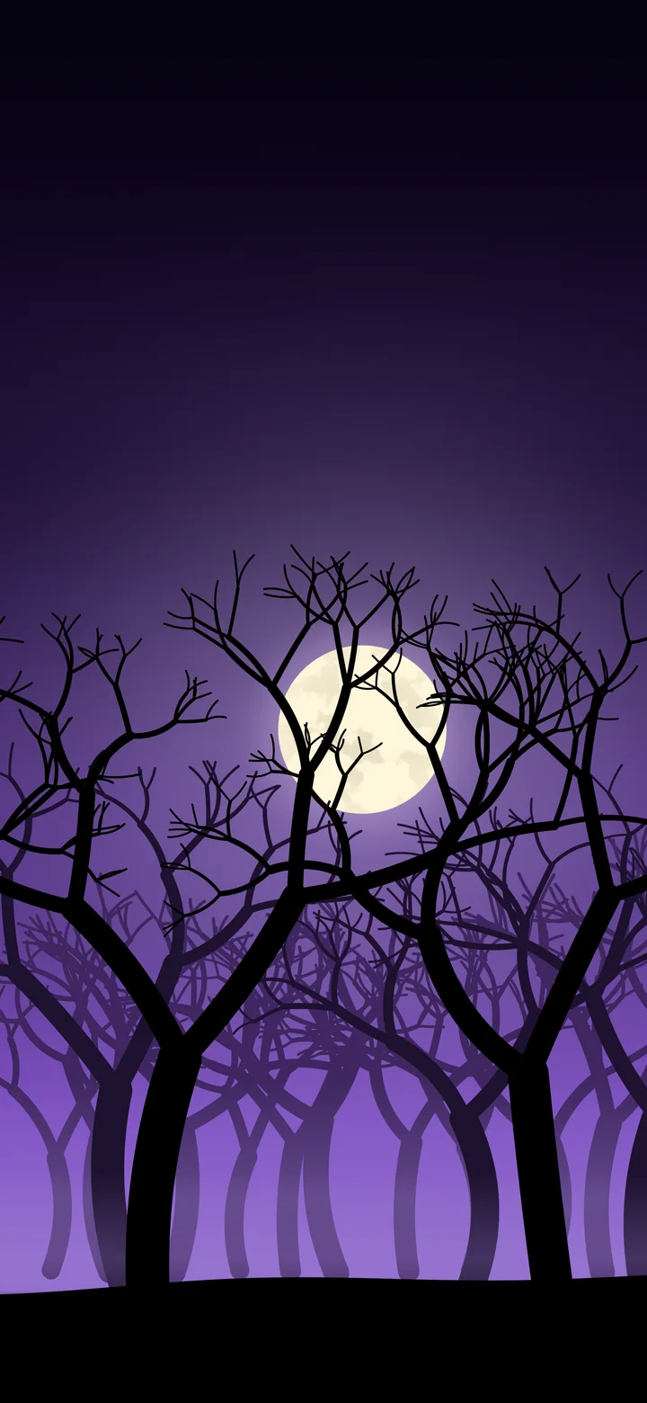Purple Spooky Forest wallpaper for iPhone and Android