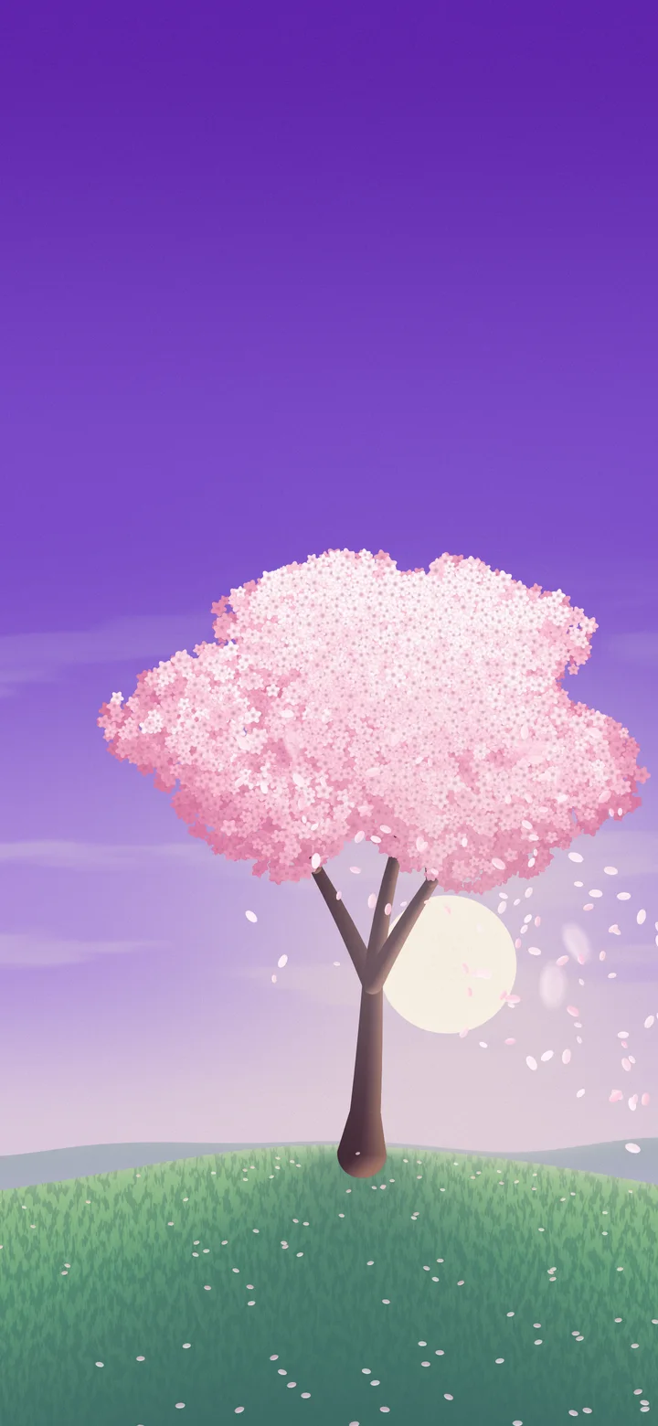 Purple Spring Blossom Tree wallpaper for iPhone and Android