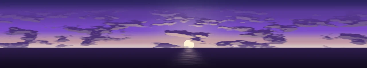 Purple Sunset Sky triple monitor wallpaper, 7680 × 1440