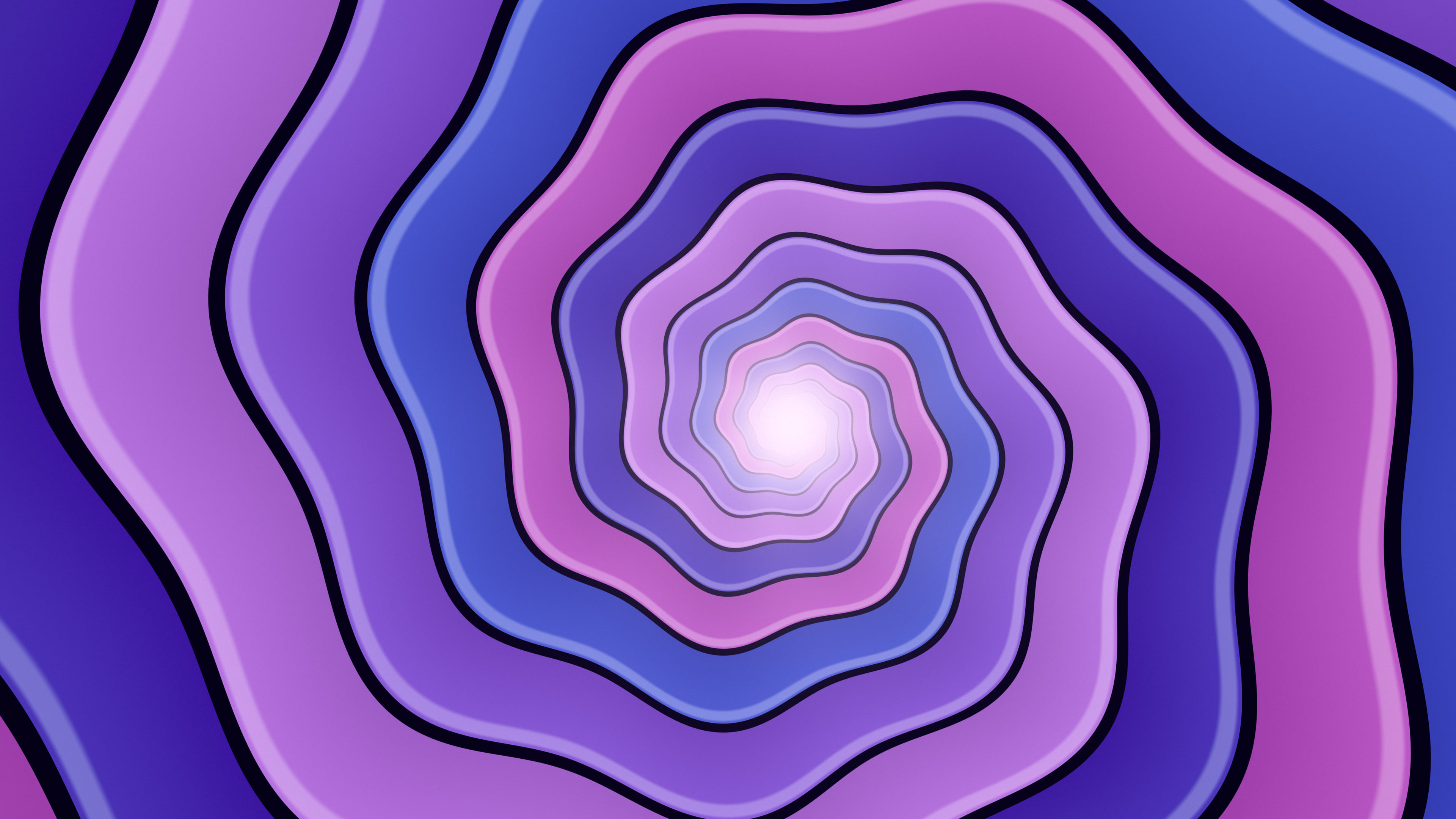 Purple Trippy Spiral Tunnel desktop wallpaper in 4K