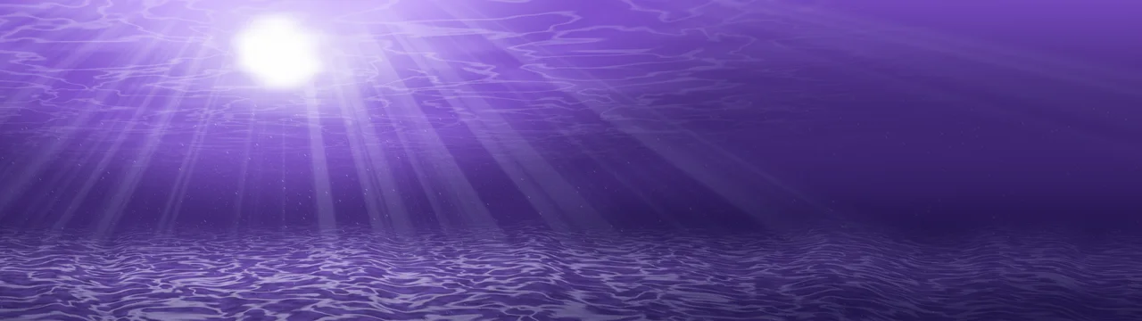 Purple Underwater Sun Rays dual monitor wallpaper, 7680 × 2160