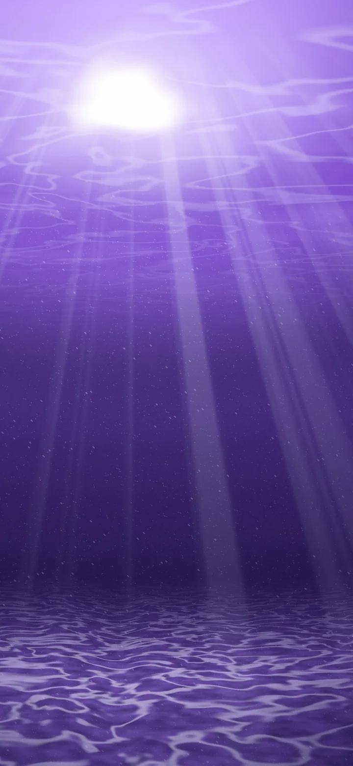 Purple Underwater Sun Rays wallpaper for iPhone and Android