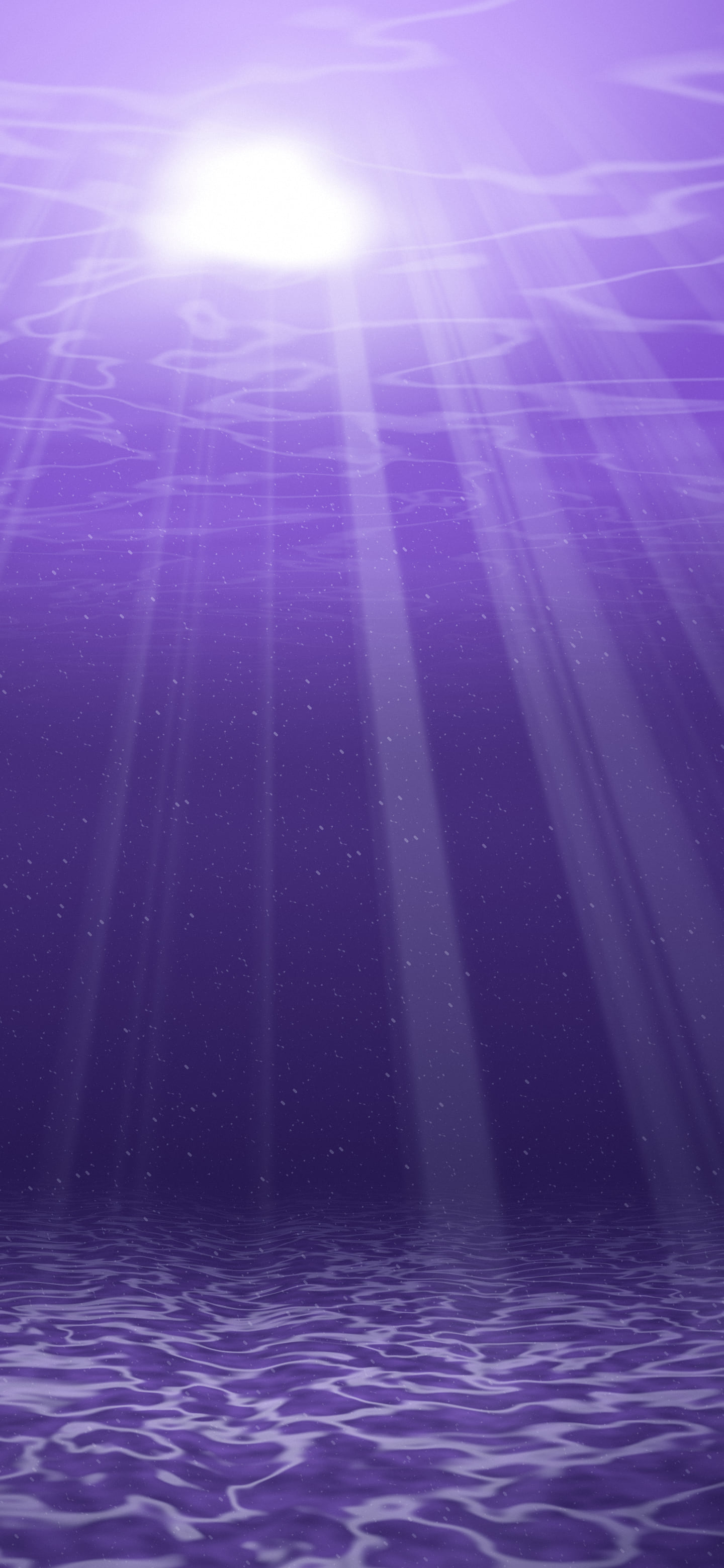Purple Underwater Sun Rays wallpaper for iPhone and Android