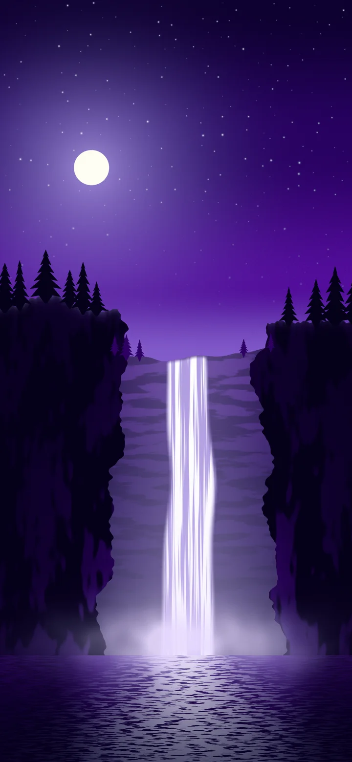 Purple Waterfall wallpaper for iPhone and Android